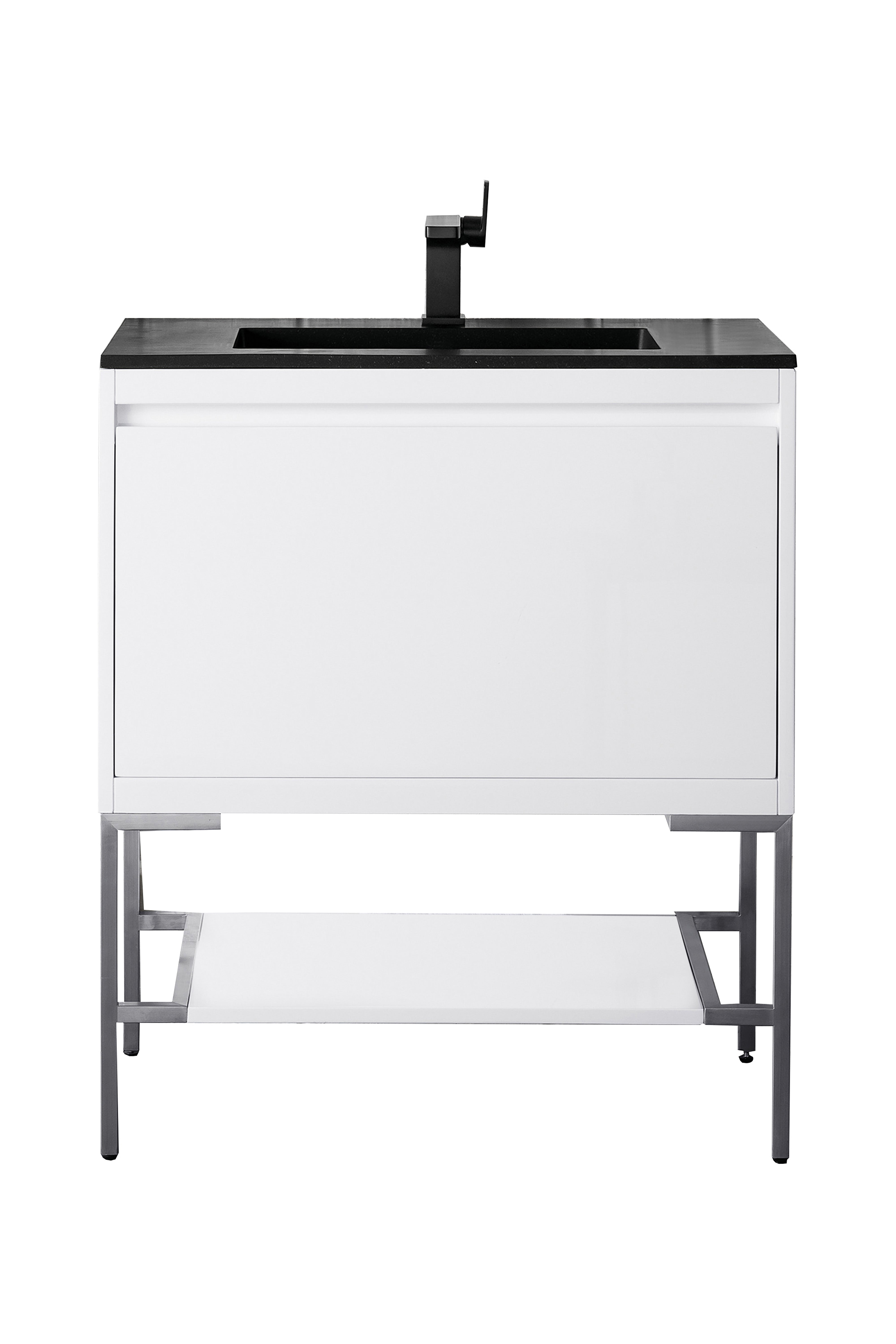 charcoal black composite stone top vanity