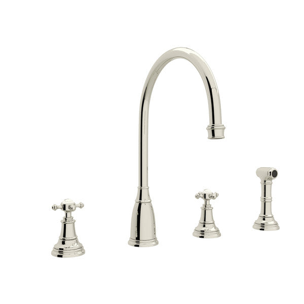 Rohl Georgian Era Two Handle Kitchen Faucet with Side Spray