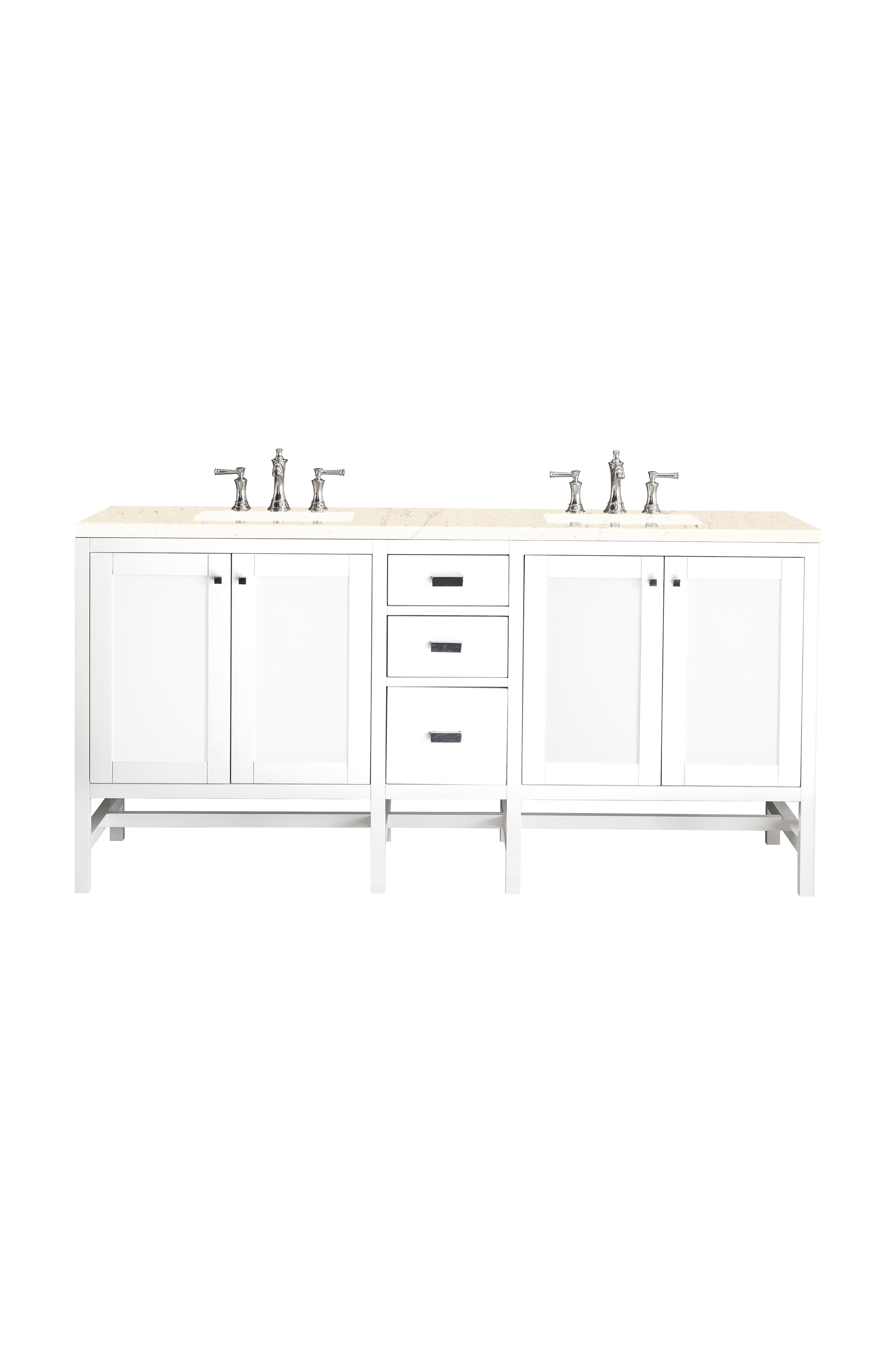 James Martin Vanities Addison 72" Double Vanity - Glossy White