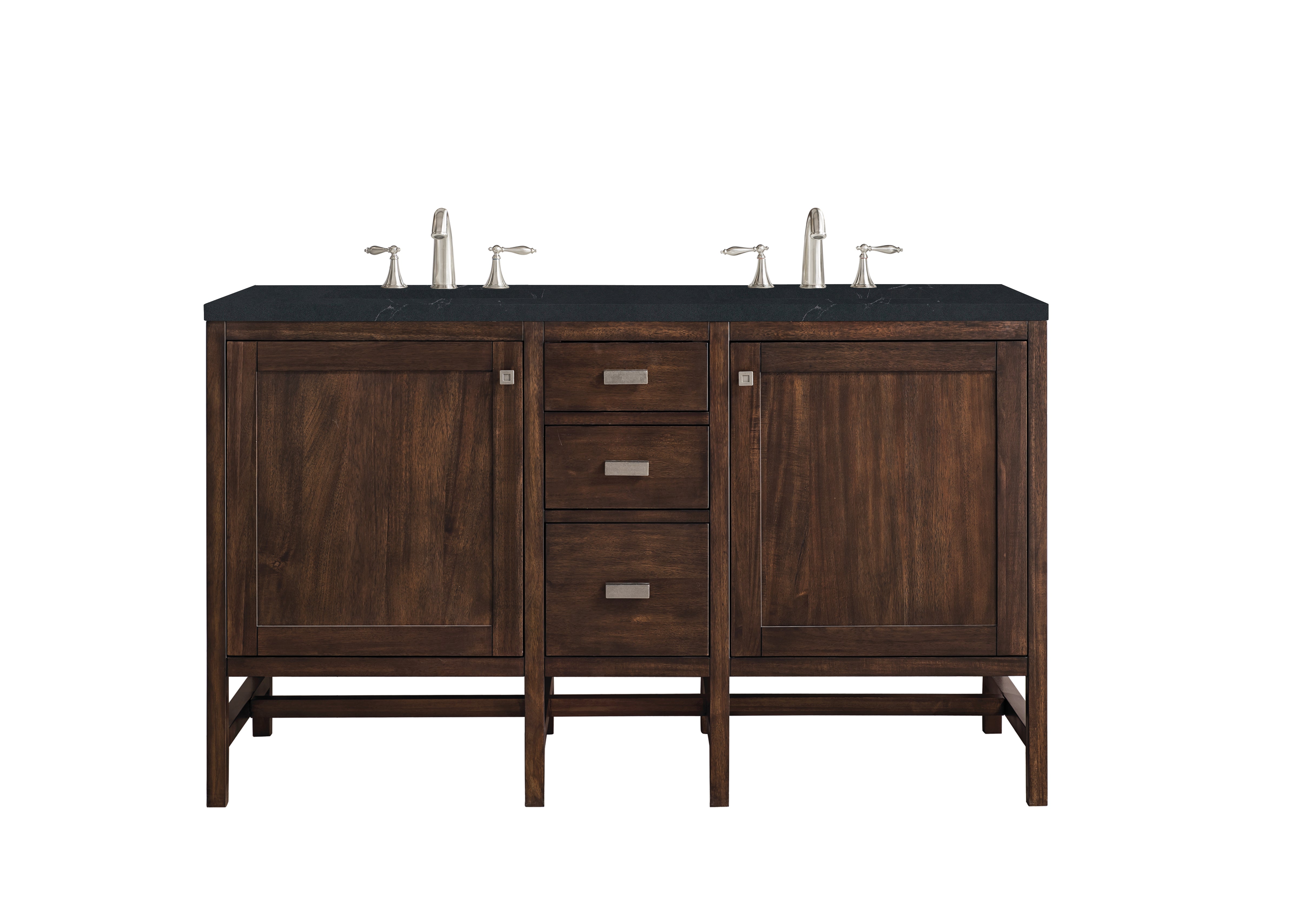 James Martin Vanities Addison 60" Double Vanity - Mid-Century Acacia