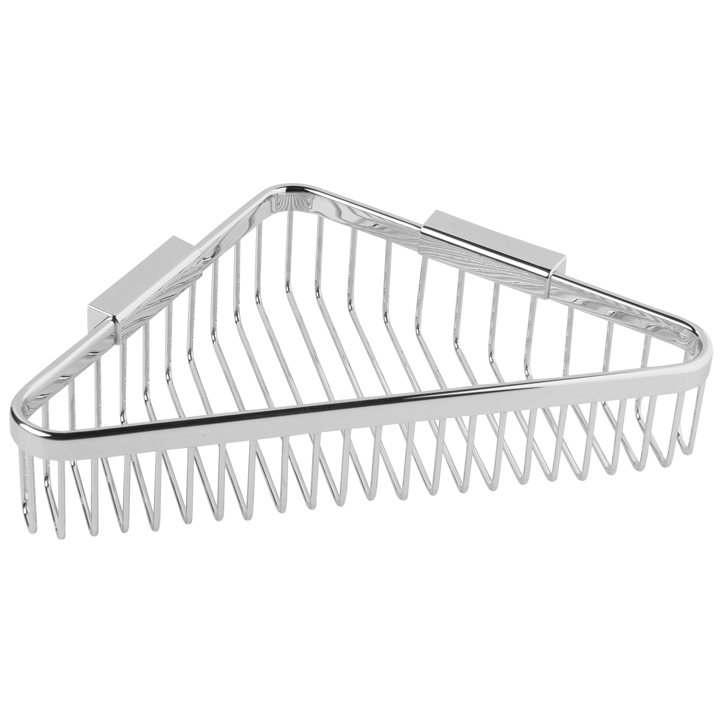 polished chrome corner basket