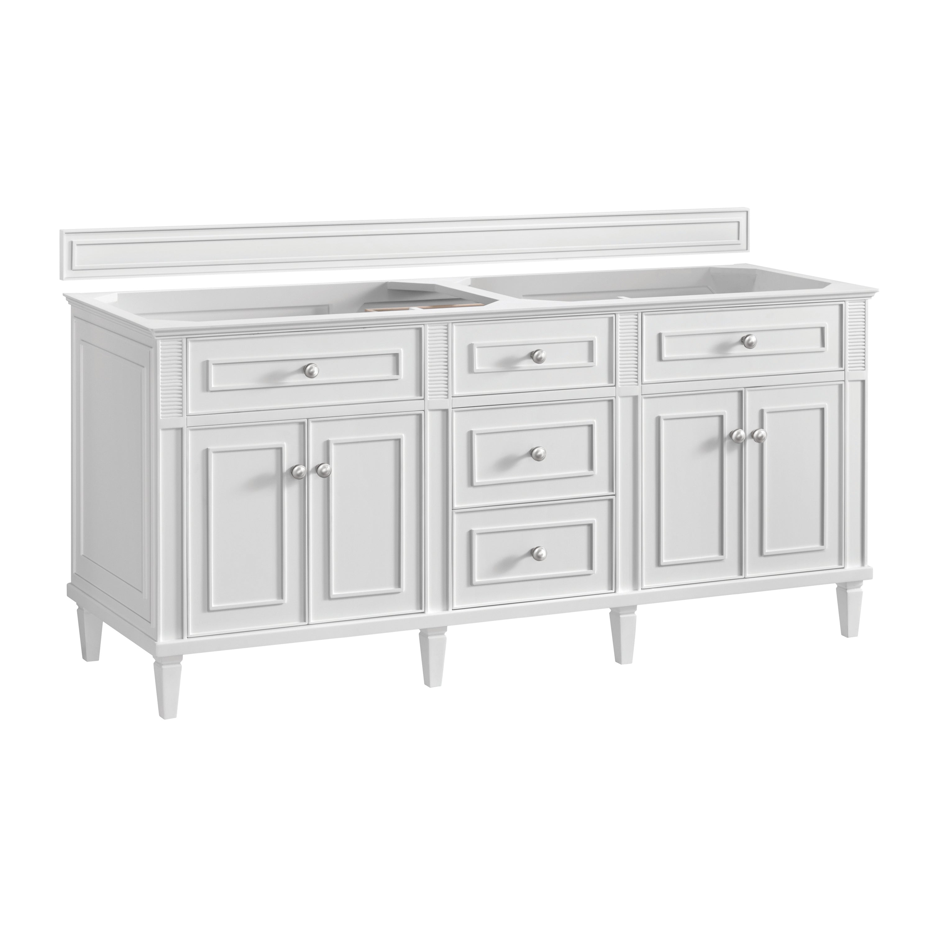 James Martin Vanities Lorelai 72" Double Vanity - Bright White