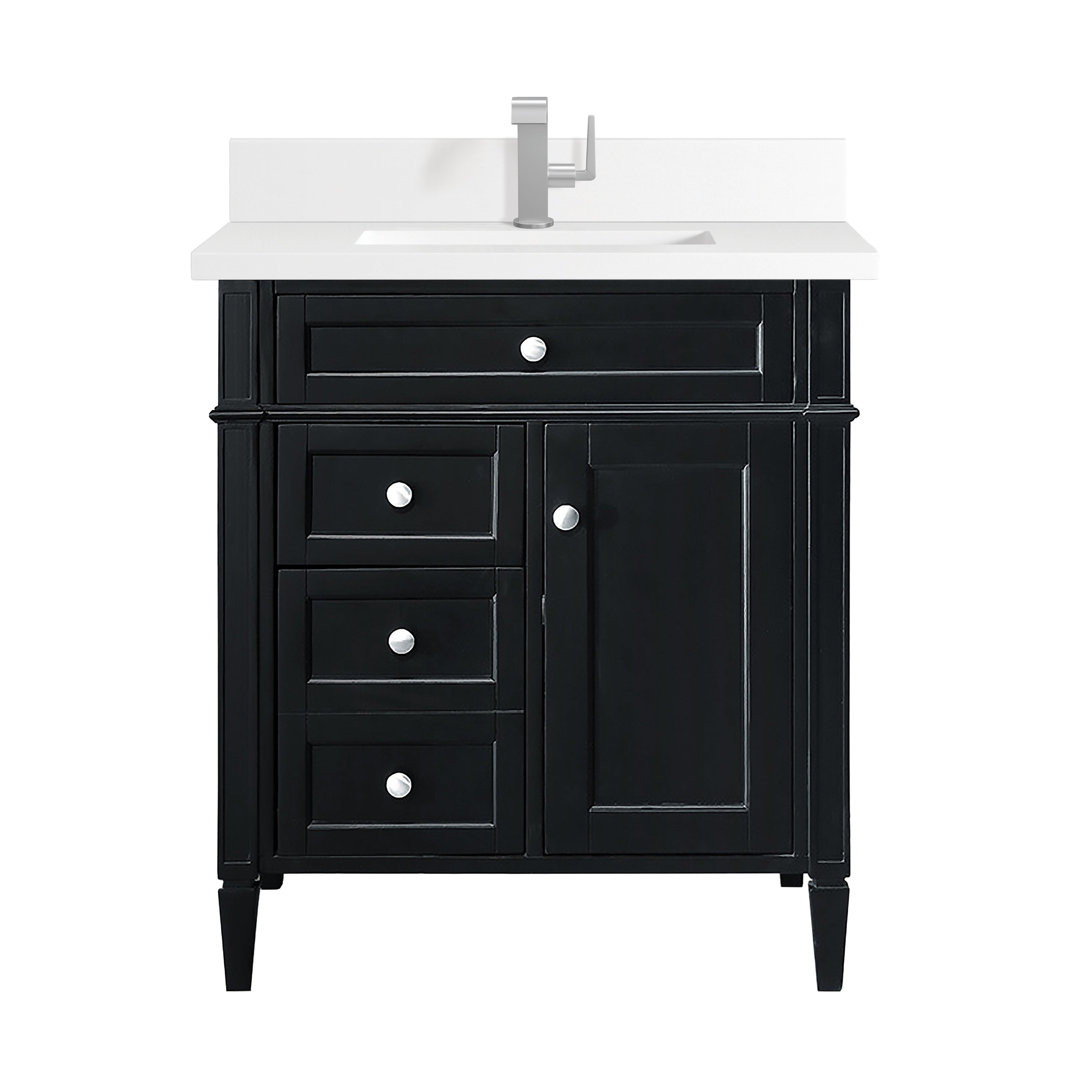 James Martin Vanities Brittany 30" Single Vanity - Black Onyx