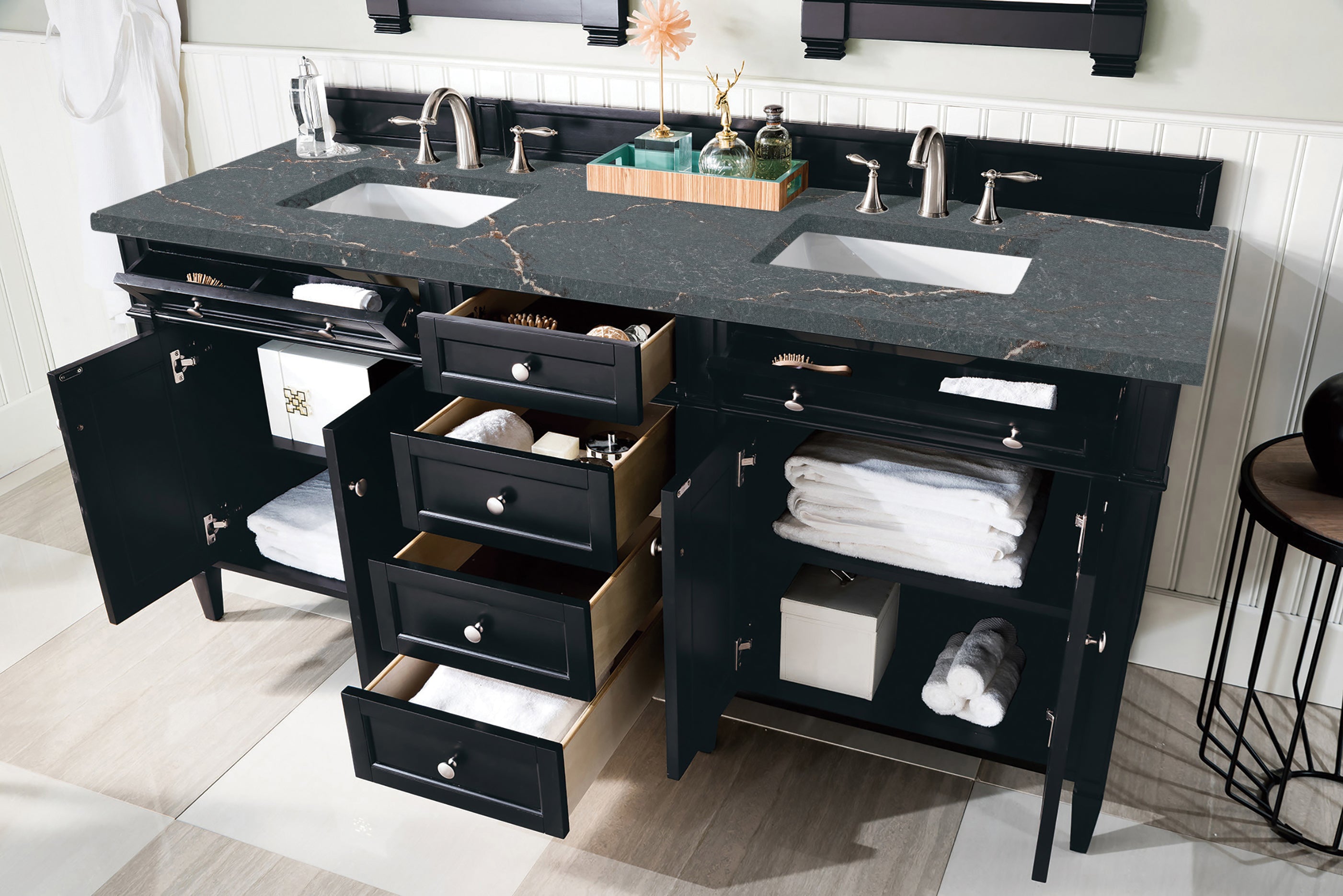 parisien bleu quartz top vanity