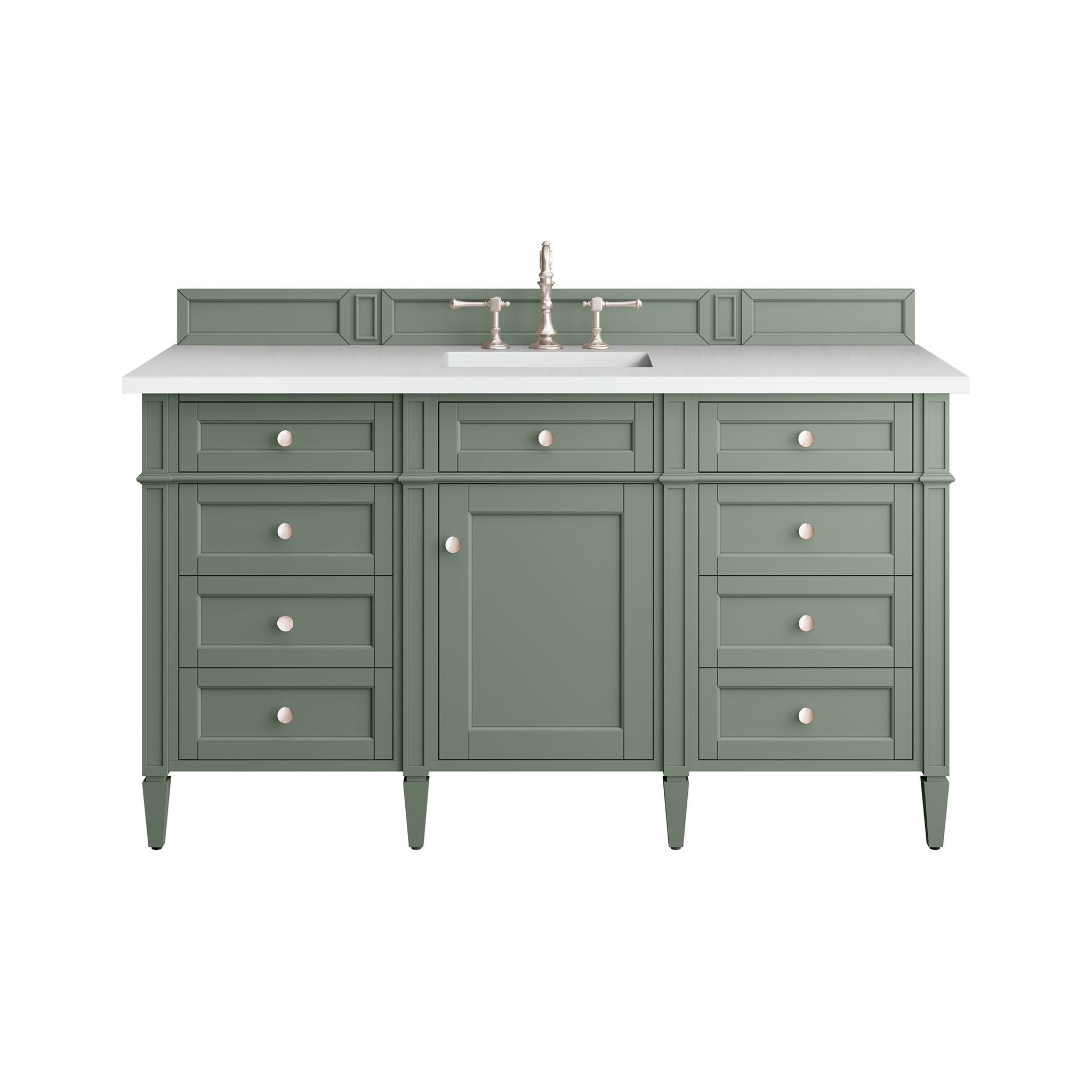 James Martin Vanities Brittany 60" Single Vanity - Smokey Celadon