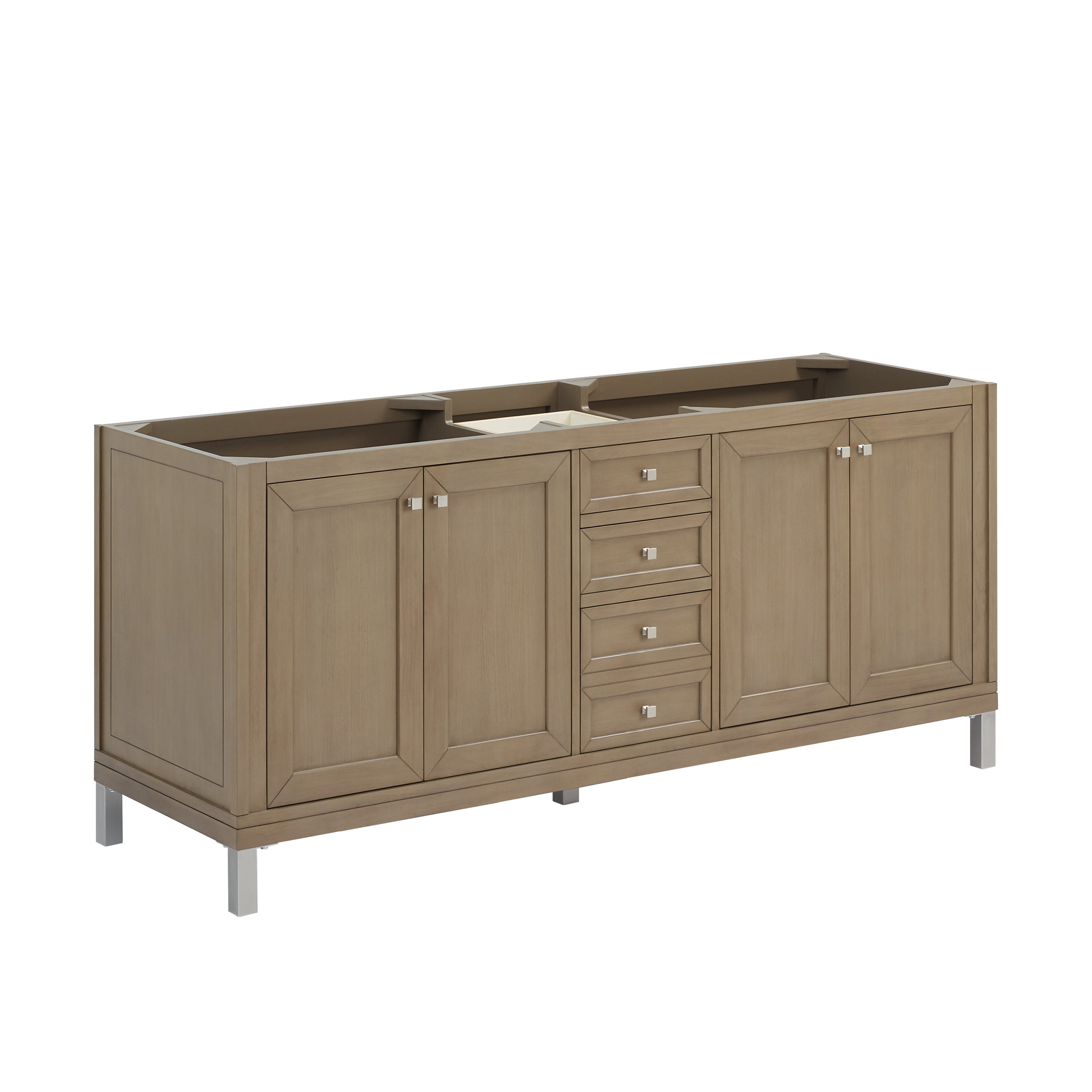 James Martin Vanities Chicago 72" Double Vanity - Walnut Whisper