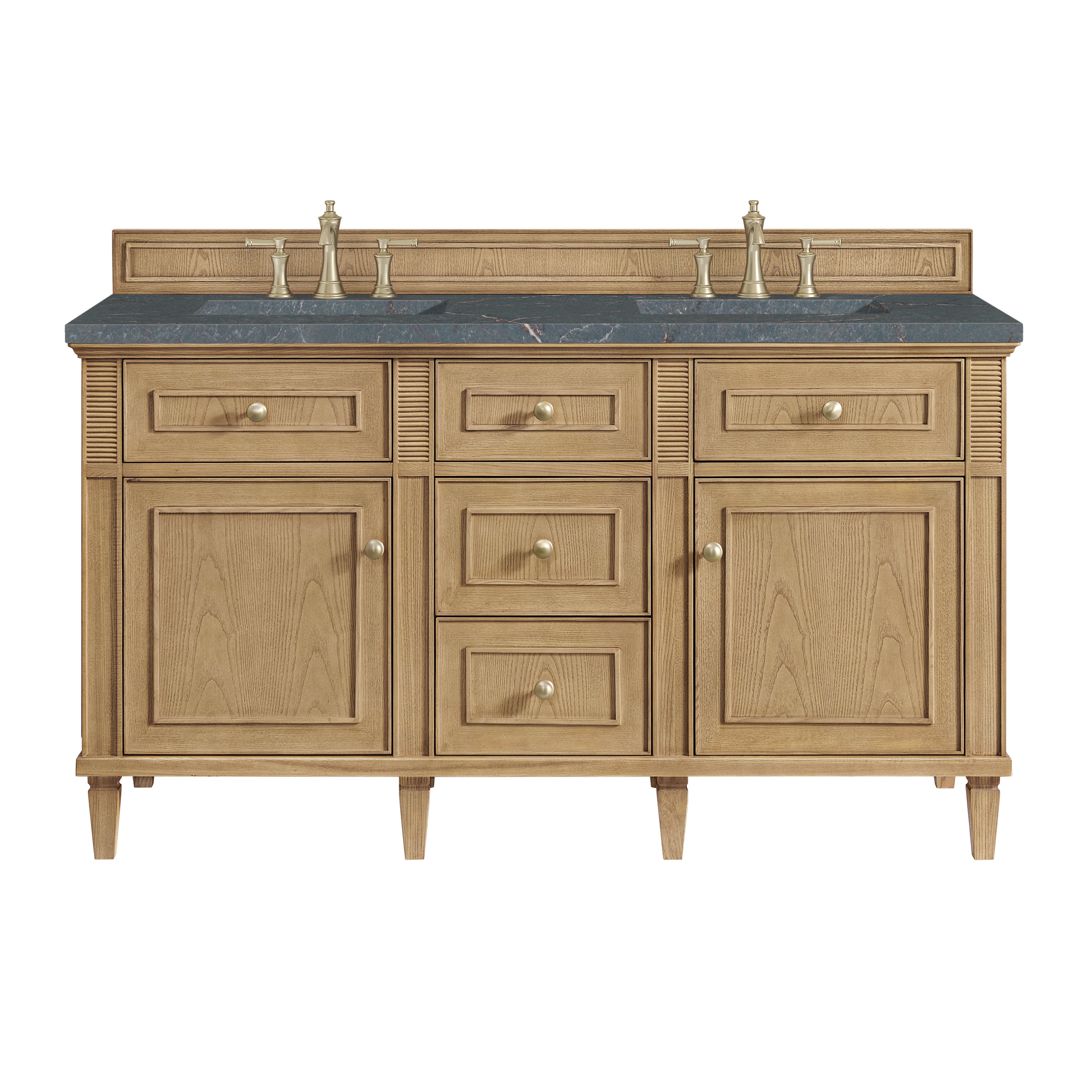James Martin Vanities Lorelai 60" Double Vanity - Light Natural Oak