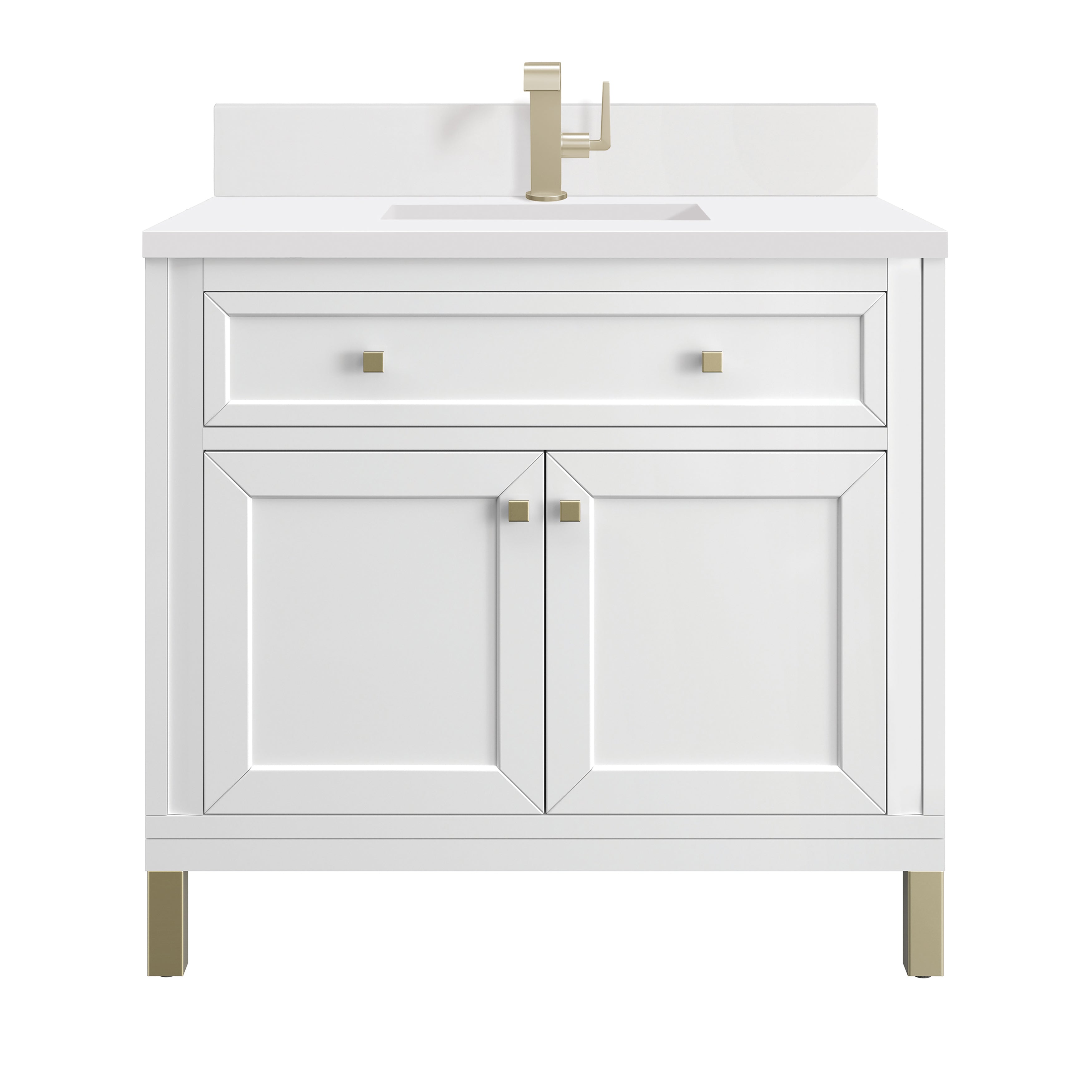 James Martin Vanities Chicago 36" Single Vanity - Glossy White