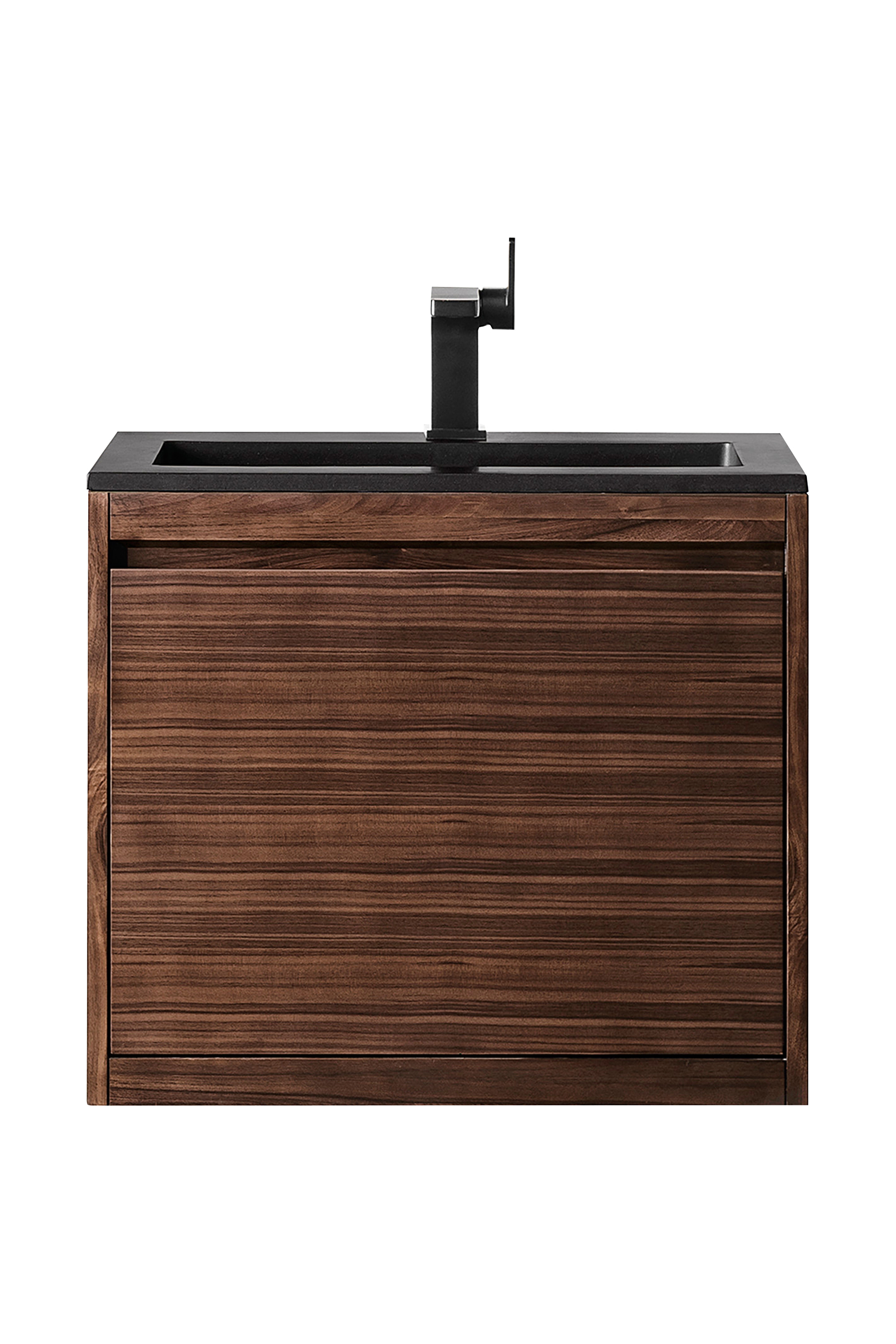 charcoal black composite stone top vanity