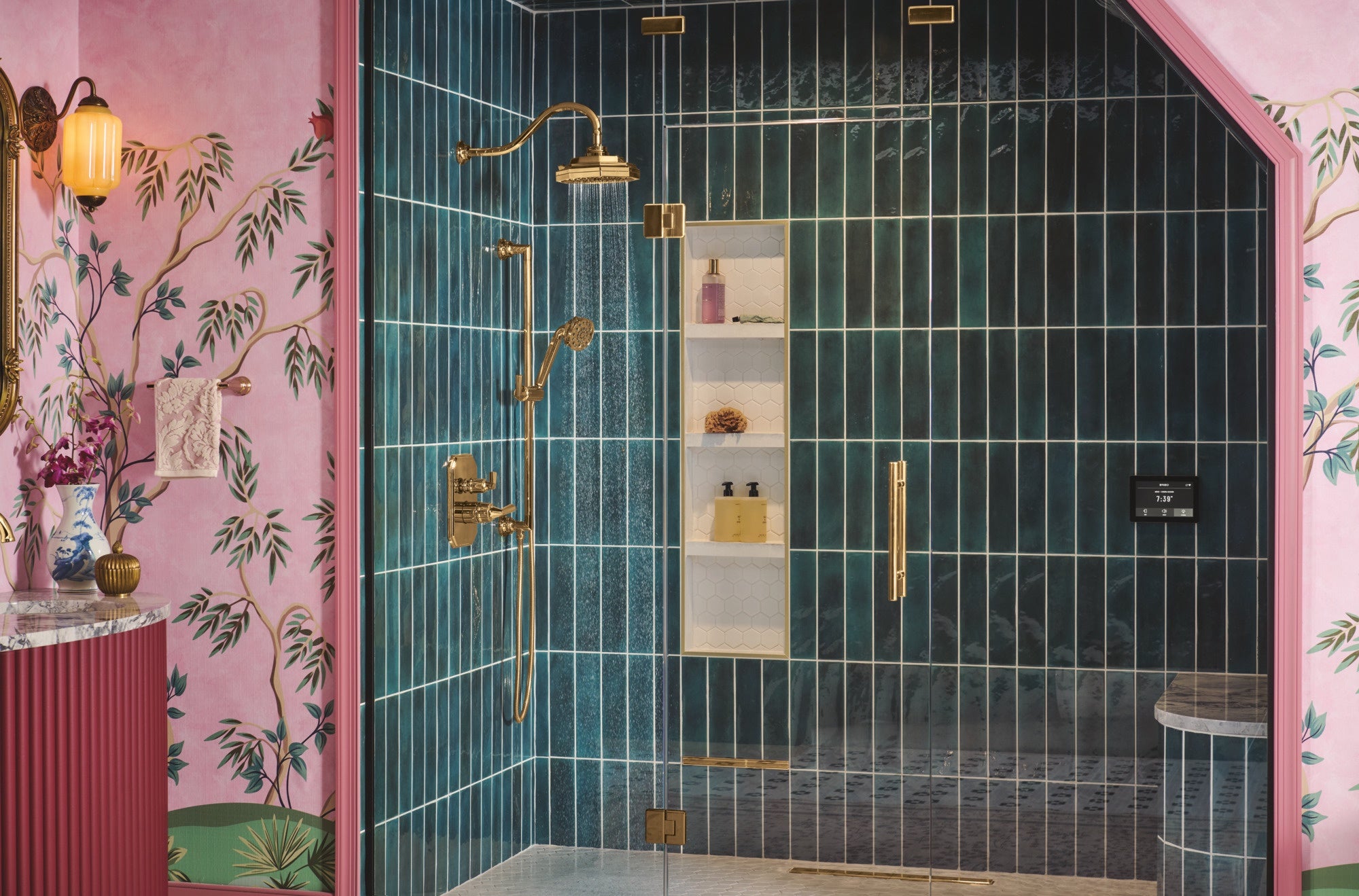 polished gold towel bar