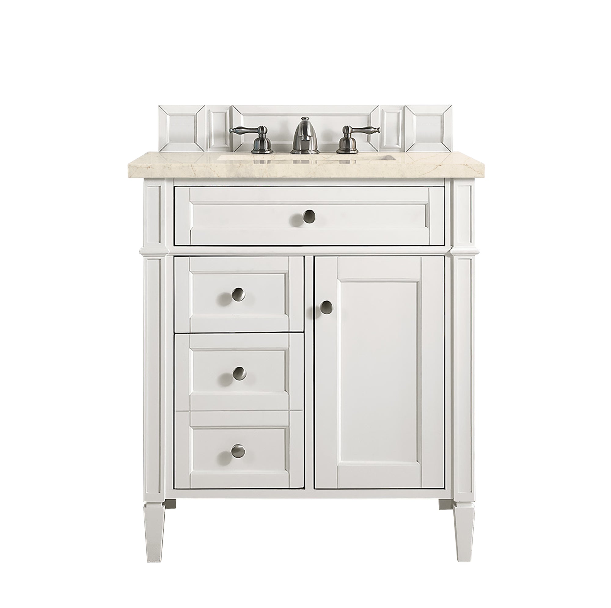 James Martin Vanities Brittany 30" Single Vanity - Bright White