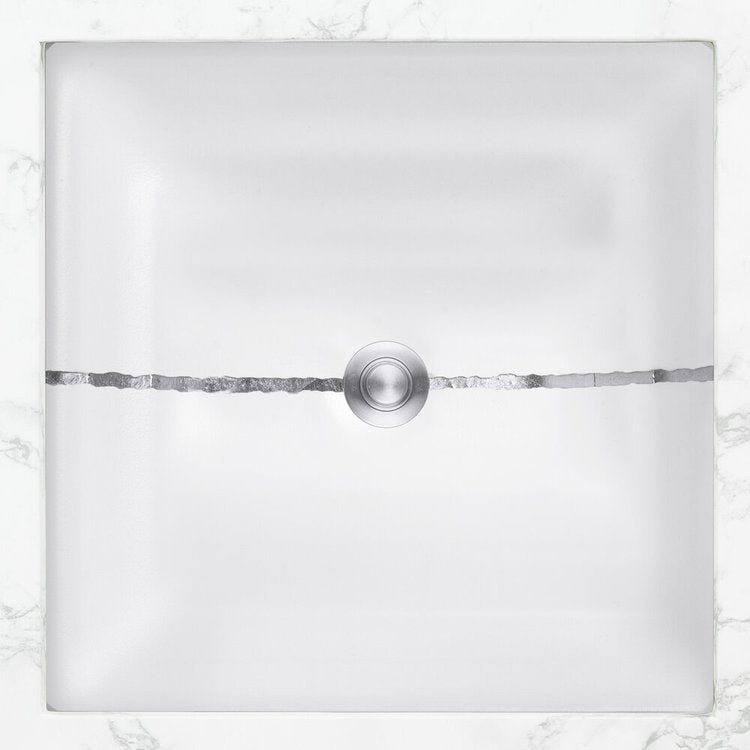 Linkasink Artisan Glass with Metal Leaf Accent Undermount Sink