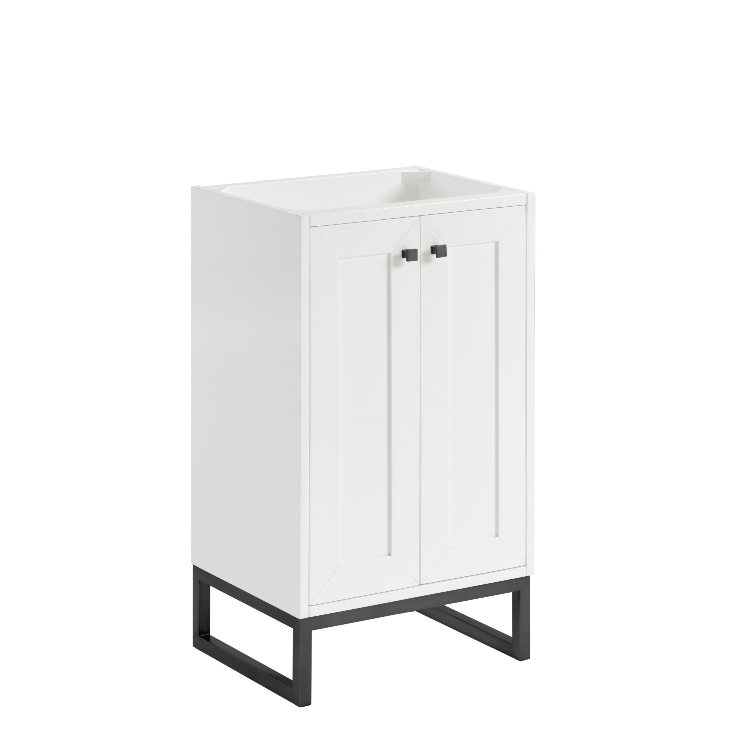 glossy white vanity