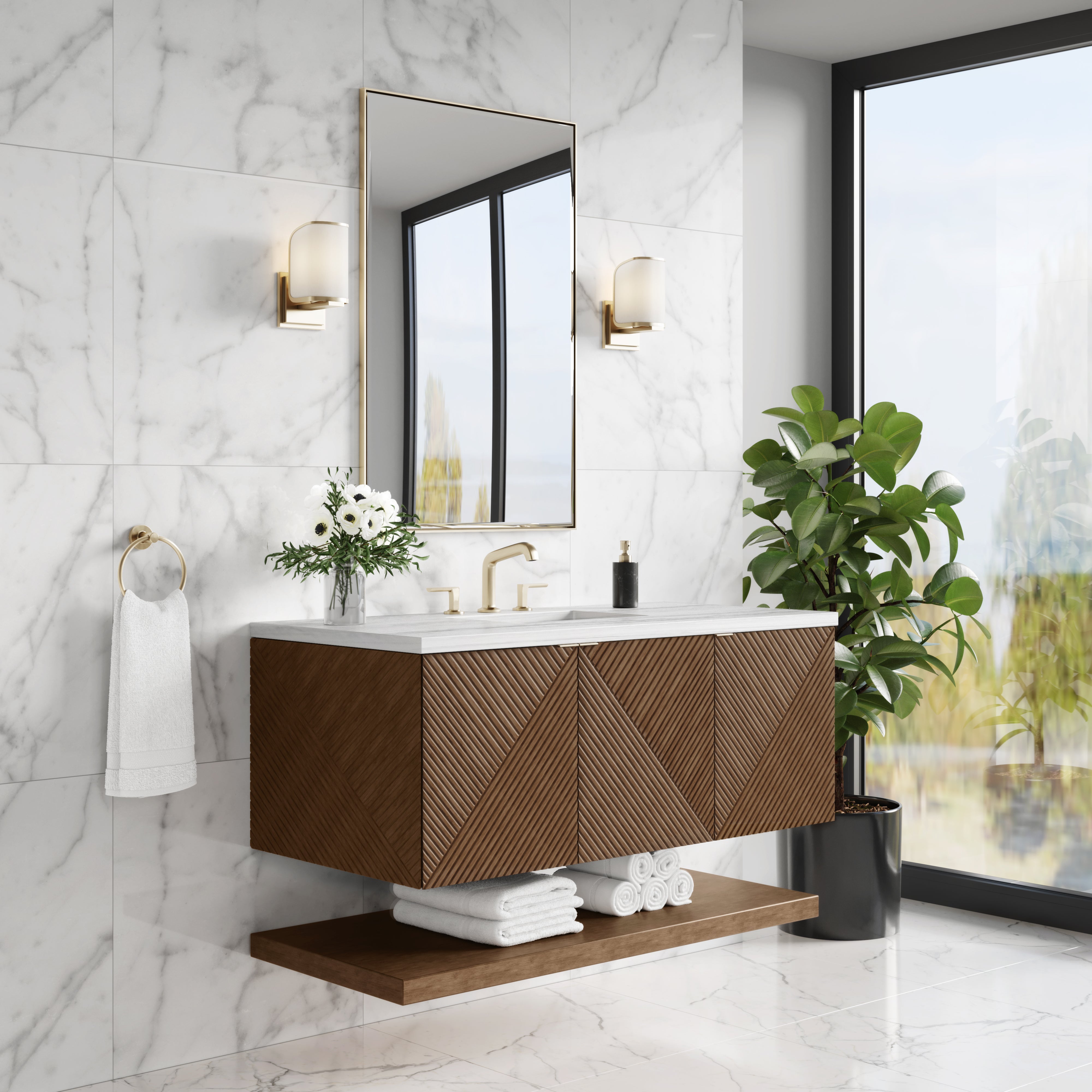 arctic fall solid surface top vanity