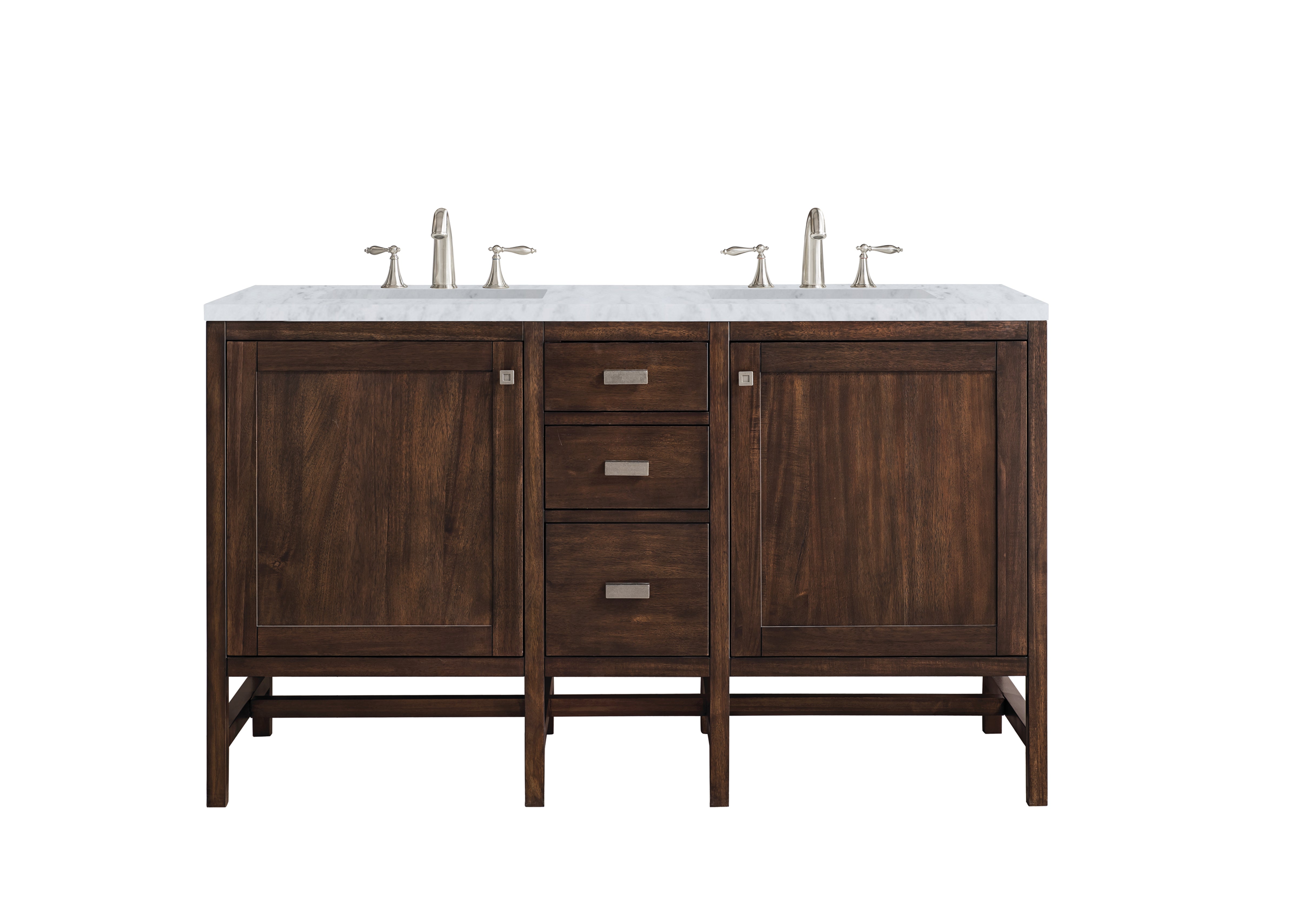 James Martin Vanities Addison 60" Double Vanity - Mid-Century Acacia