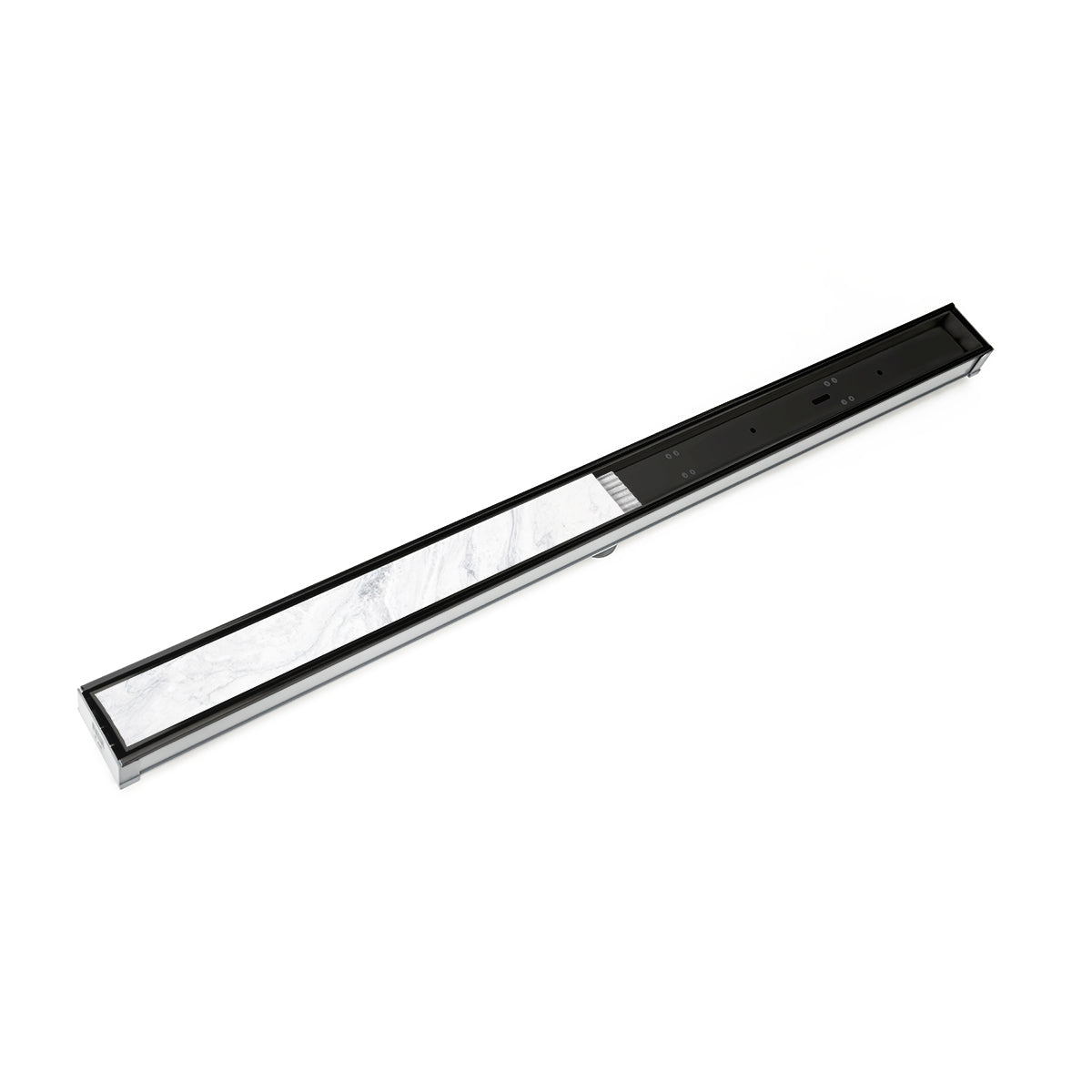 Infinity Drain 48" S-PVC Series Site Sizable Linear Drain Kit with Tile Insert Frame