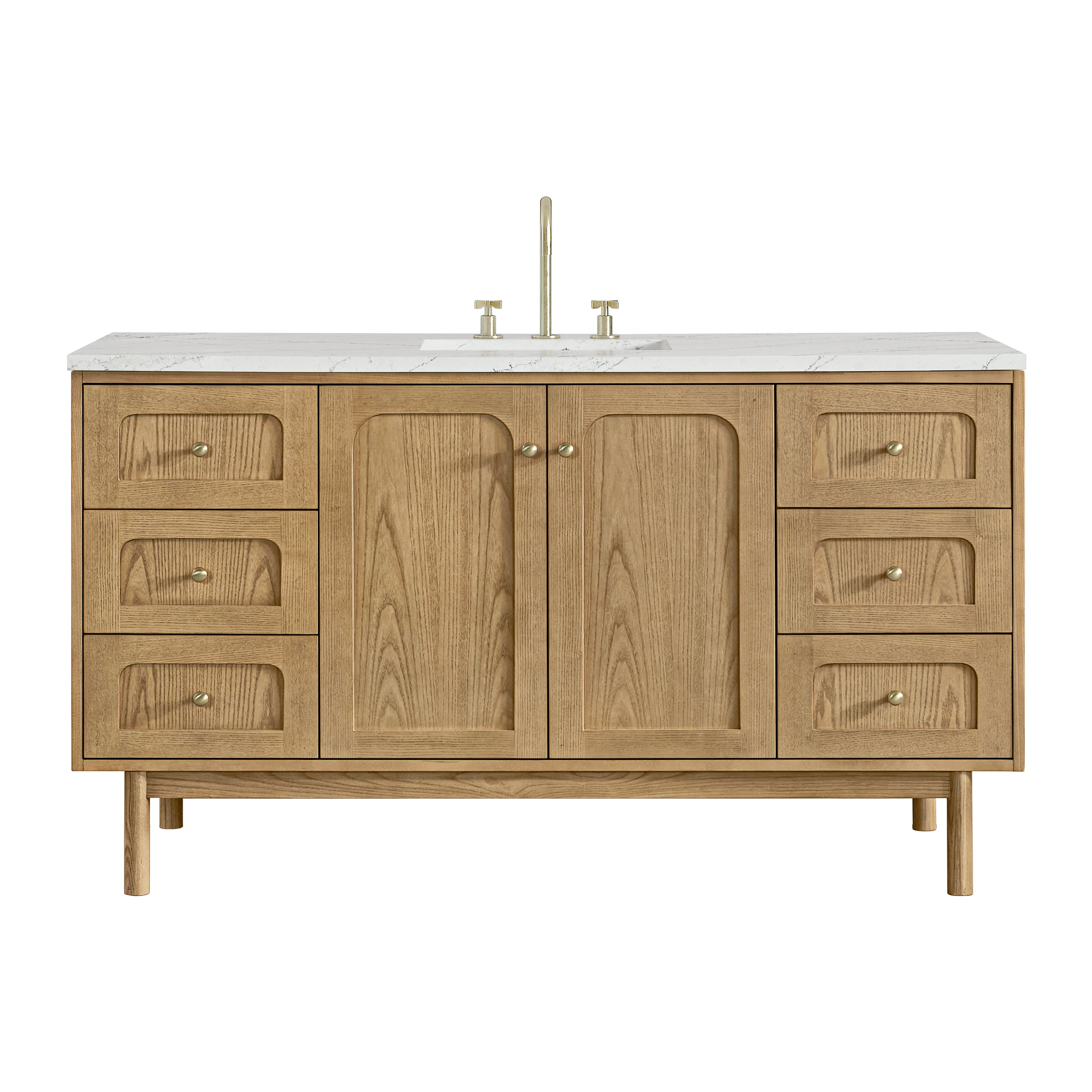 James Martin Vanities Laurent 60" Single Vanity - Light Natural Oak