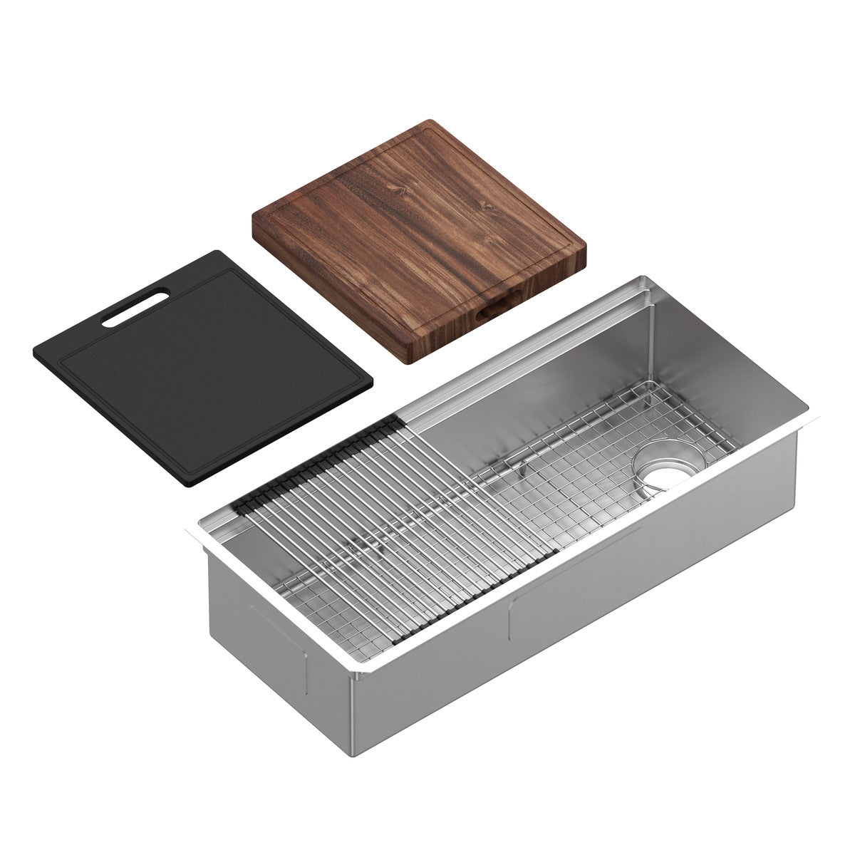 brushed stainless steel sink