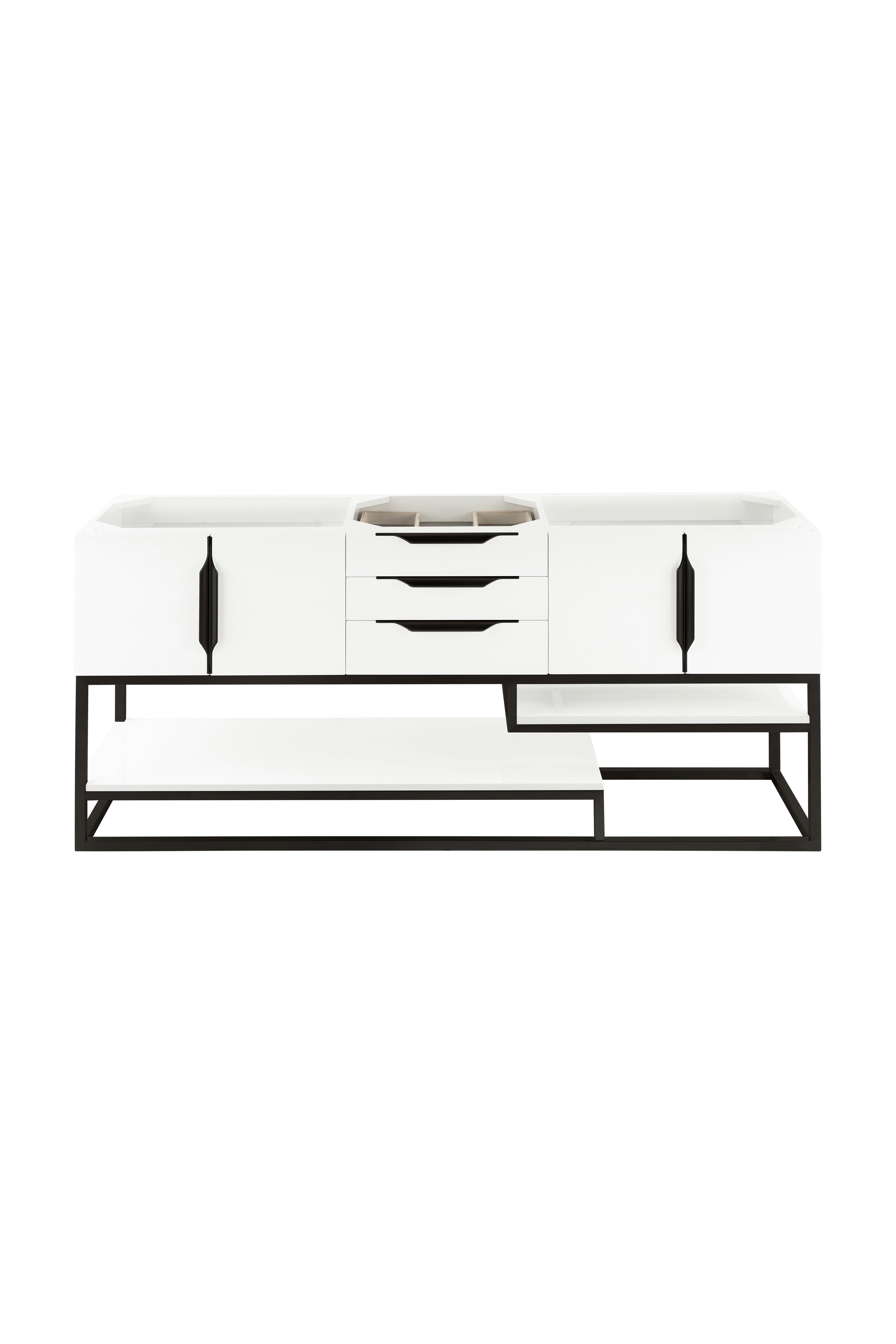 James Martin Vanities Columbia 72" Single Vanity With Matte Black Base