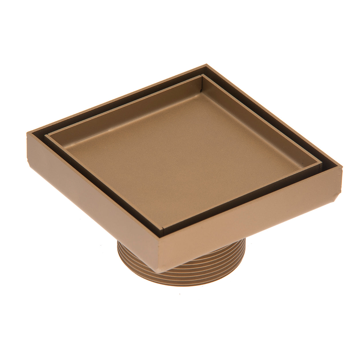 Infinity Drain 4" x 4" Tile Drain Strainer Premium Center Drain Kit with 2" Throat