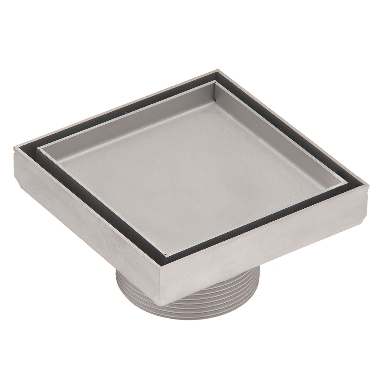 Infinity Drain 4" x 4" Tile Drain Strainer Premium Center Drain Kit with 2" Throat