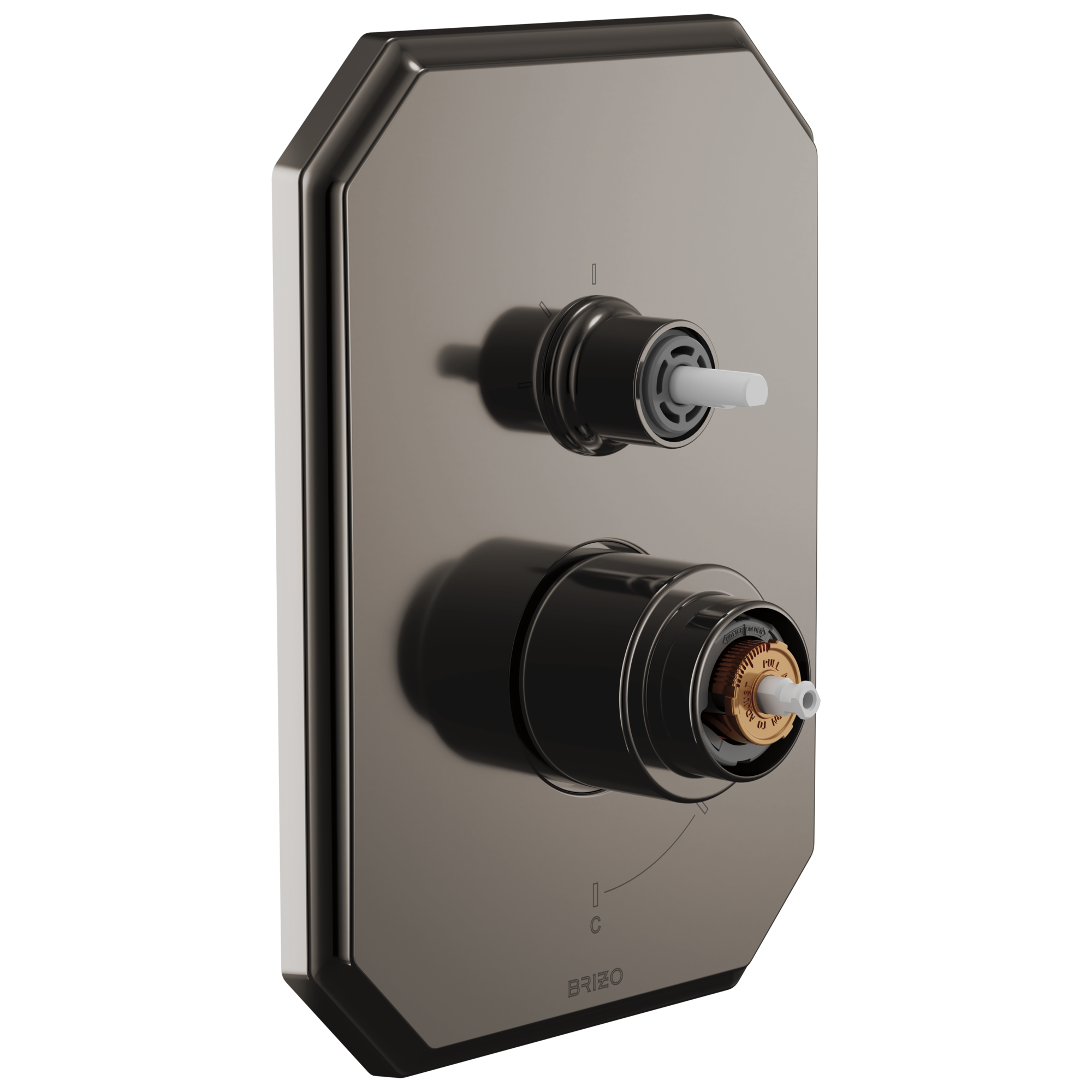 Brizo Beauclere Pressure Balance Valve with Integrated 3-Function Diverter Trim - Less Handles