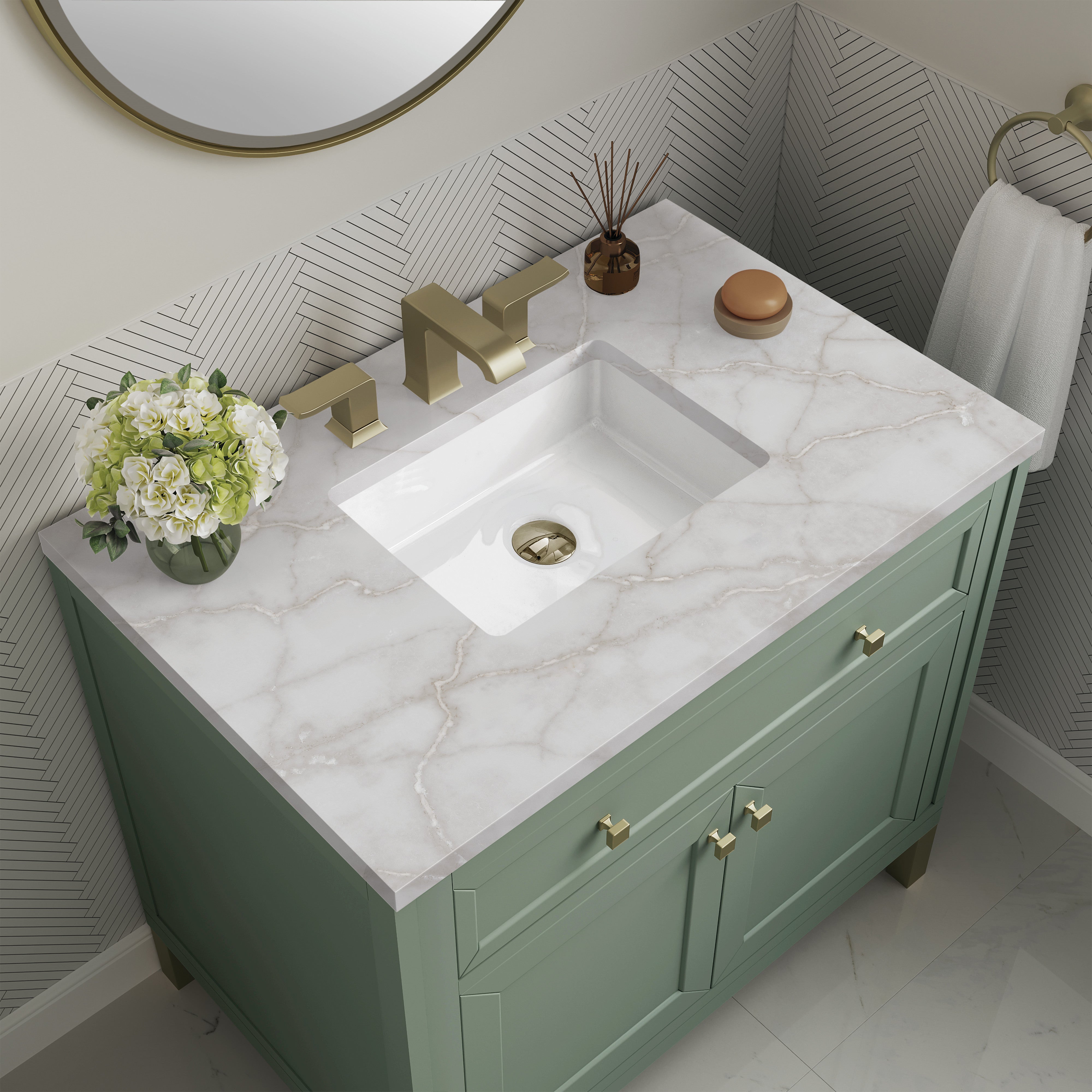 victorian silver top vanity