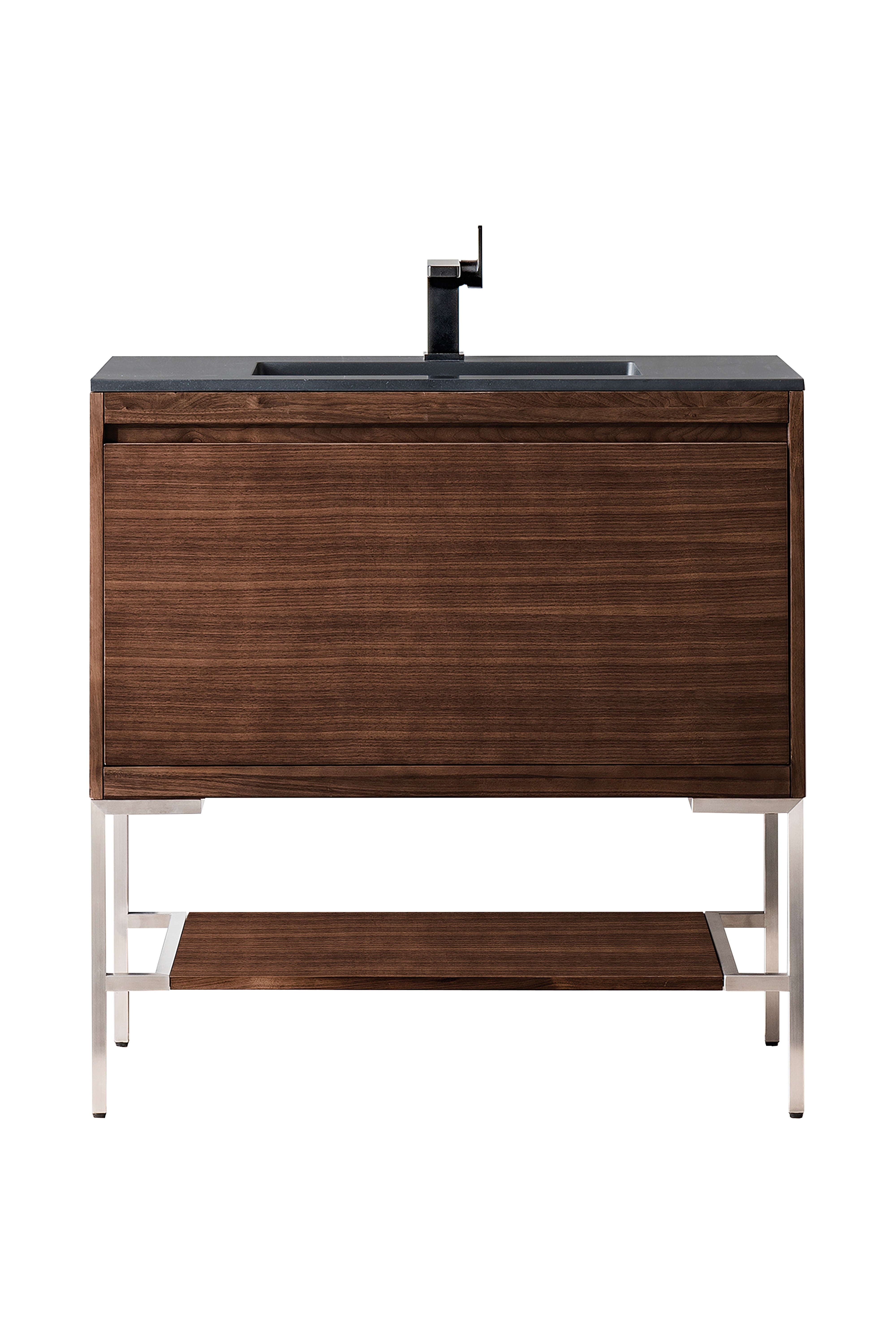 charcoal black composite stone top vanity