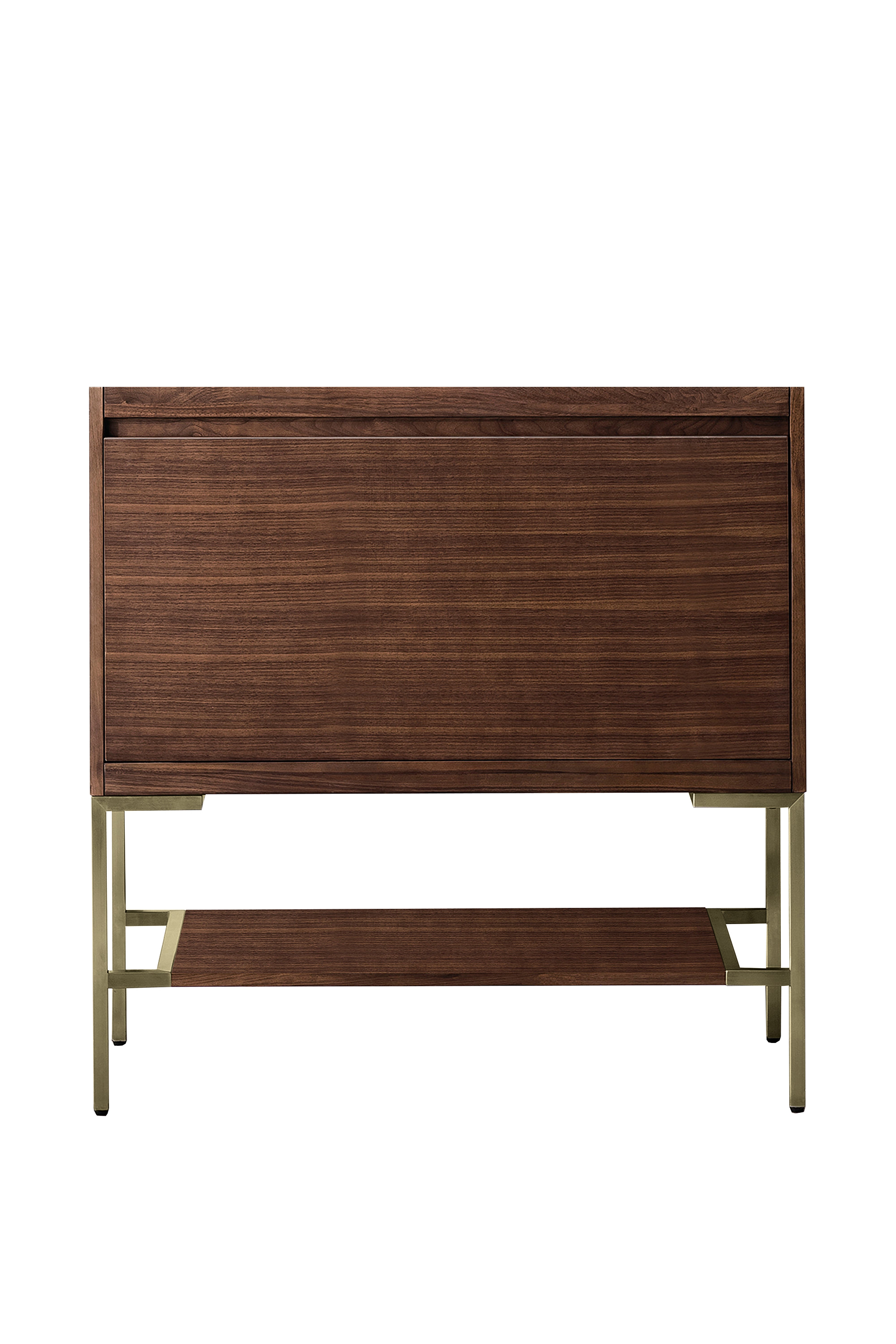 James Martin Vanities Mantova 35.4" Single Vanity Cabinet With Champagne Brass Base