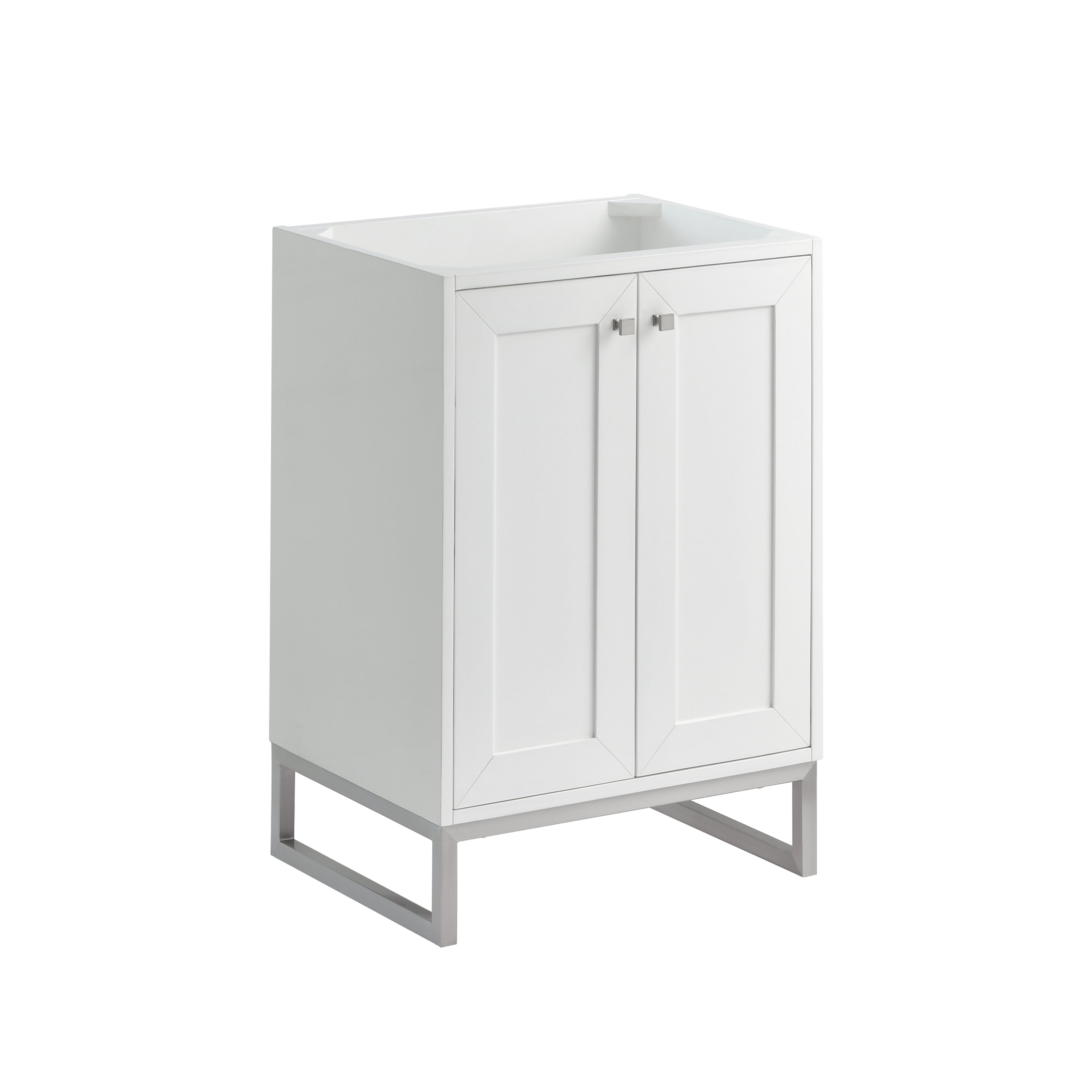 glossy white vanity