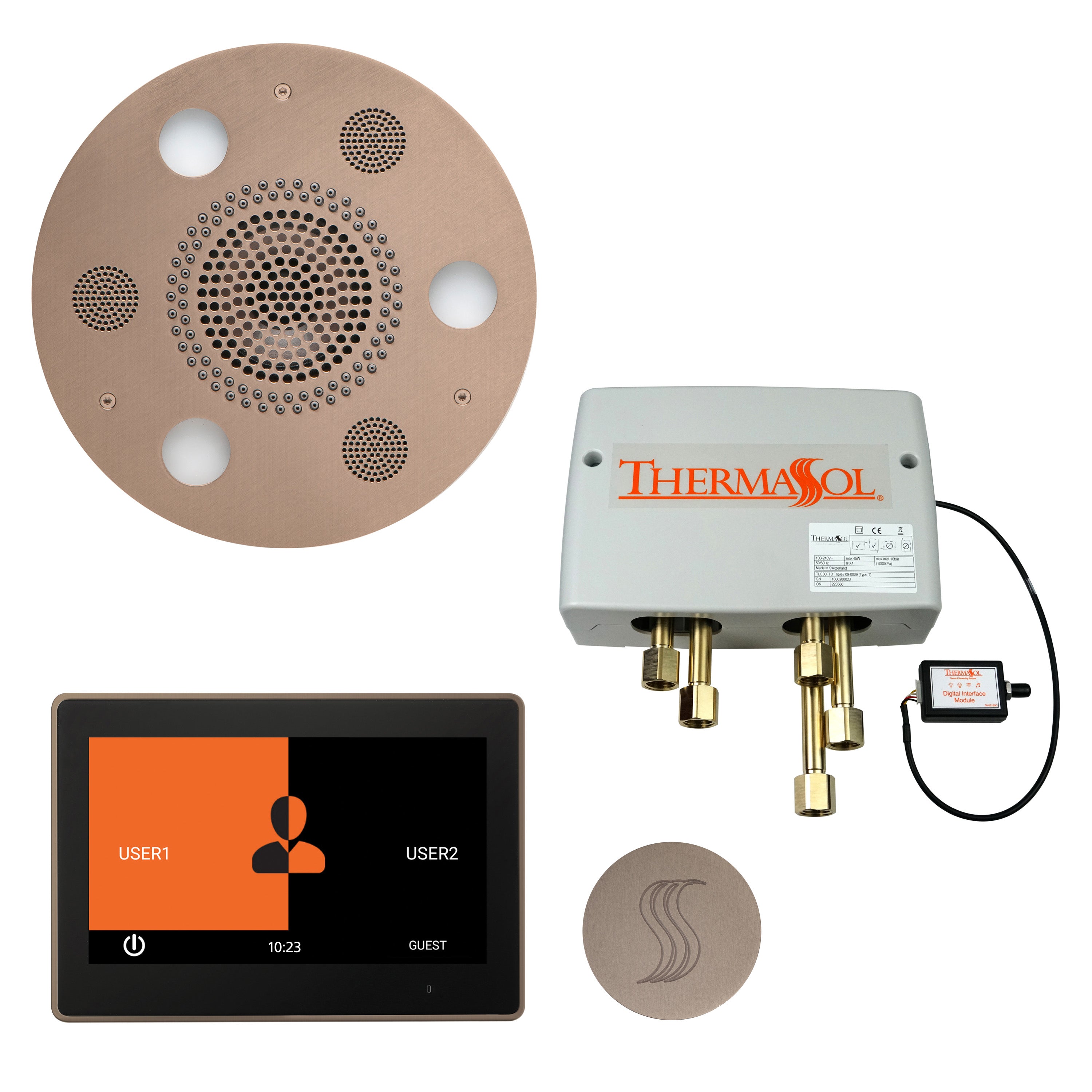Thermasol The Total Wellness Package with 10" ThermaTouch Trim Upgraded Round