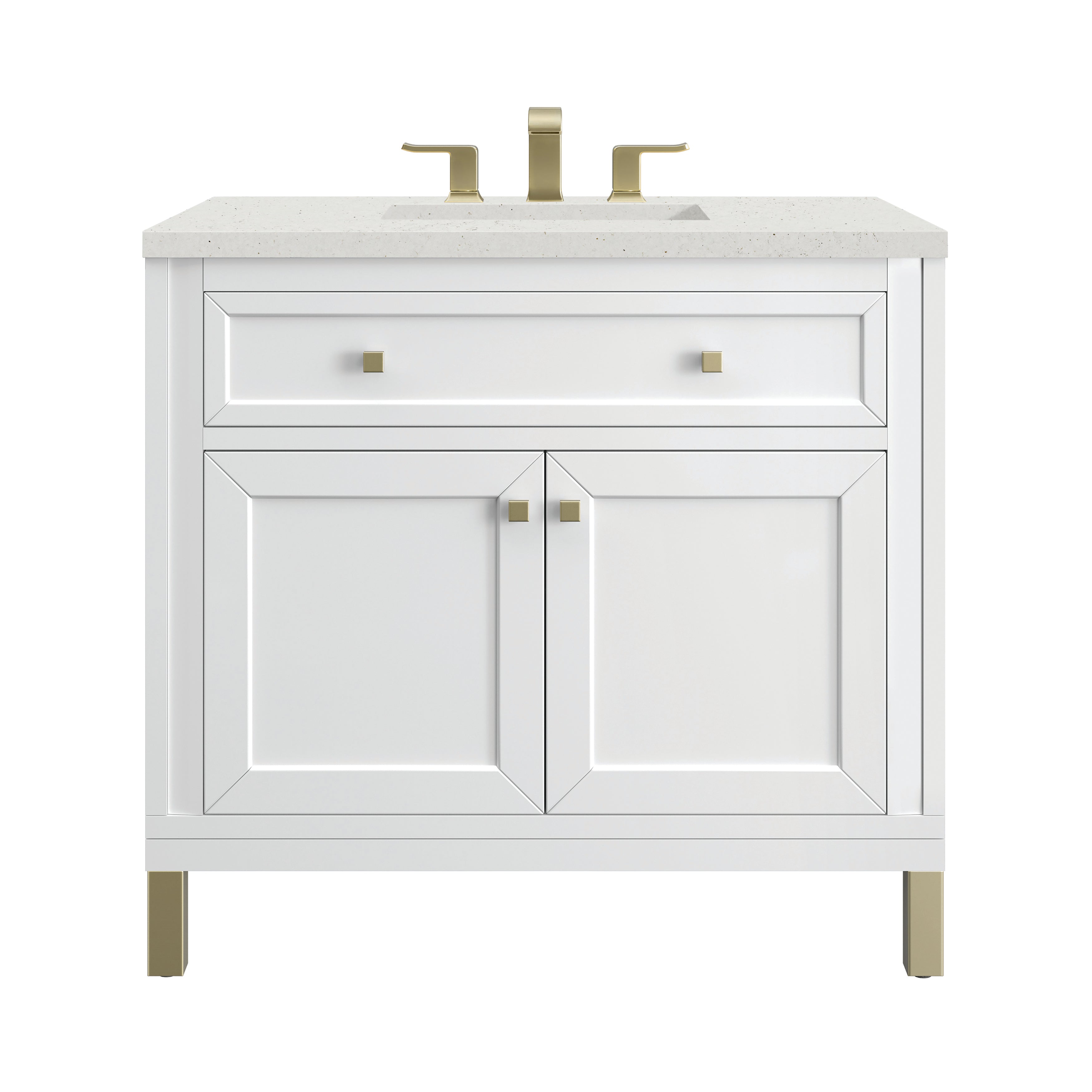James Martin Vanities Chicago 36" Single Vanity - Glossy White