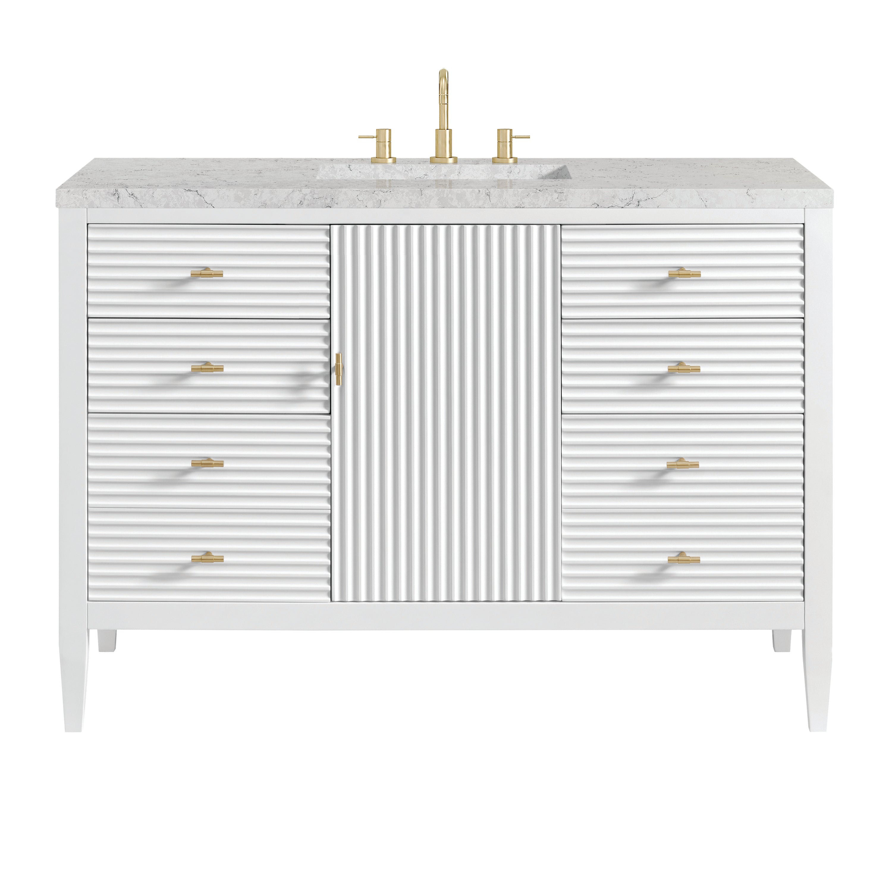 James Martin Vanities Myrrin 48" Vanity - Bright White