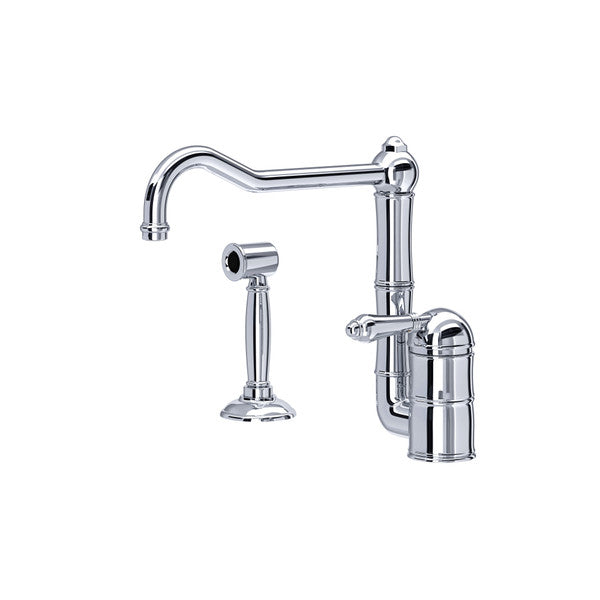 polished chrome kitchen faucet