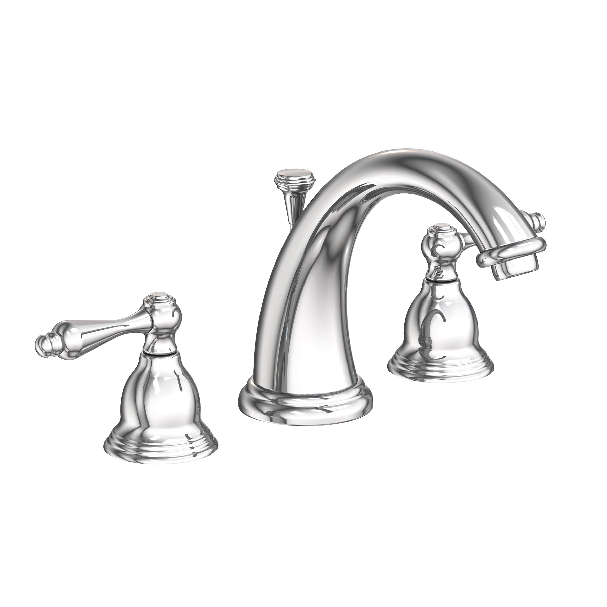 polished chrome lavatory faucet