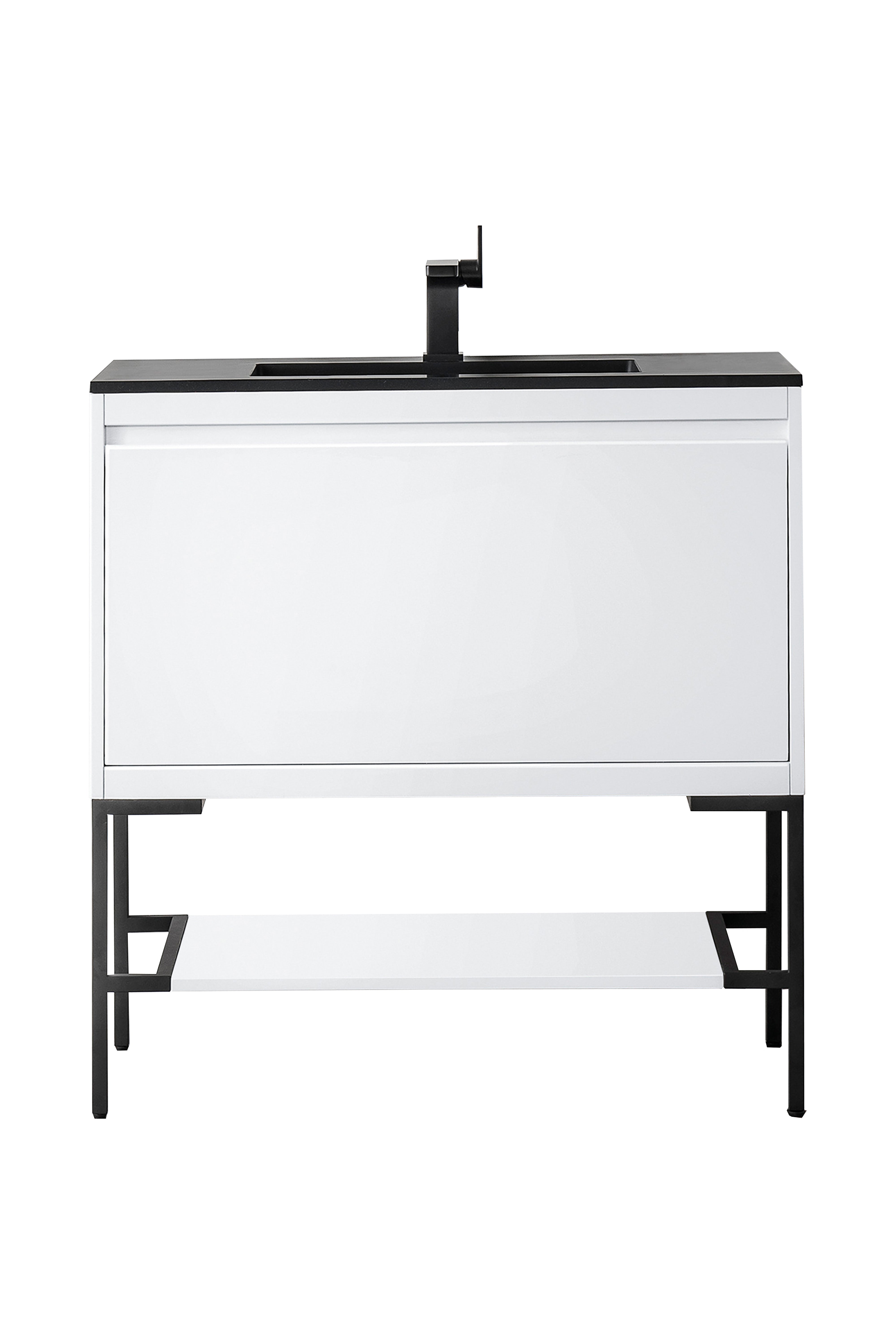 charcoal black composite stone top vanity