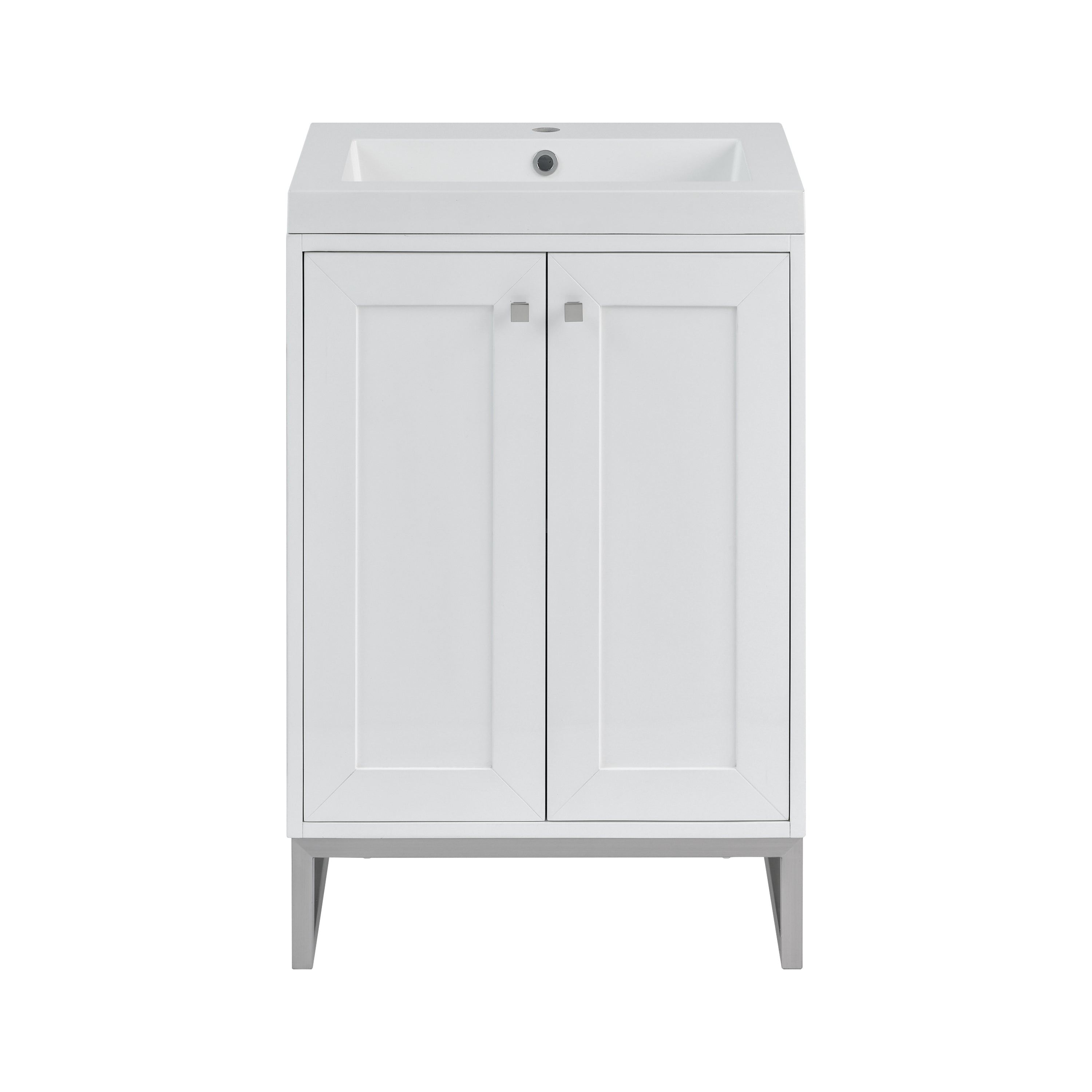 glossy white vanity