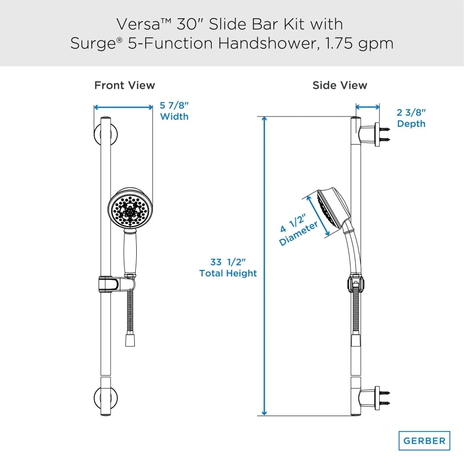 slide bar assembly dimension