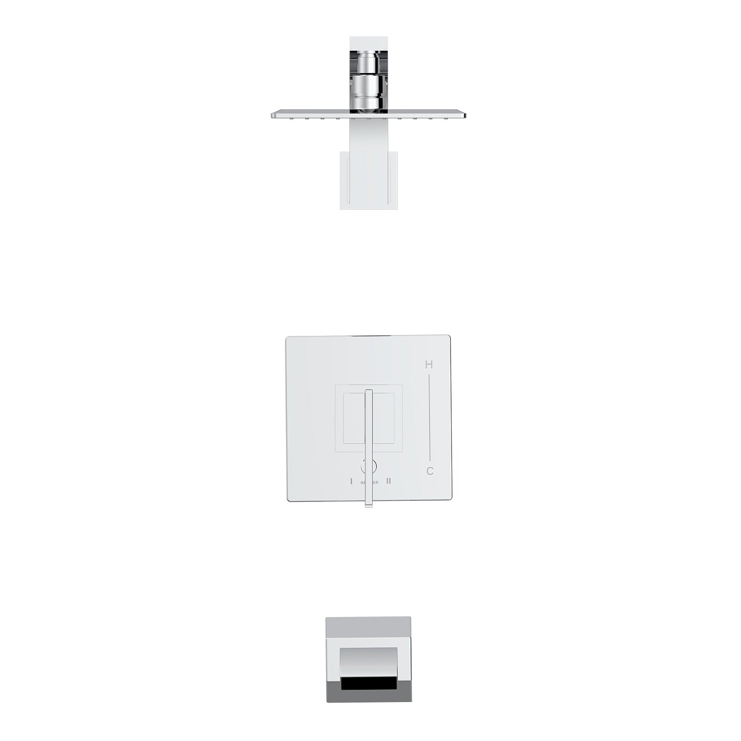 Danze by Gerber Sirius 1H Tub and Shower Trim Kit w/ Diverter on Valve and Treysta Cartridge 1.75gpm