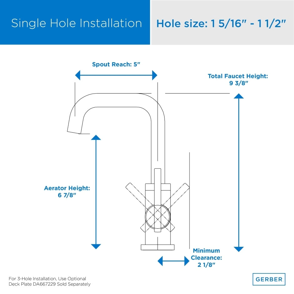 faucet dimension