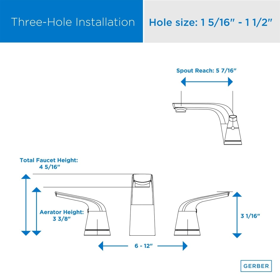 faucet dimension