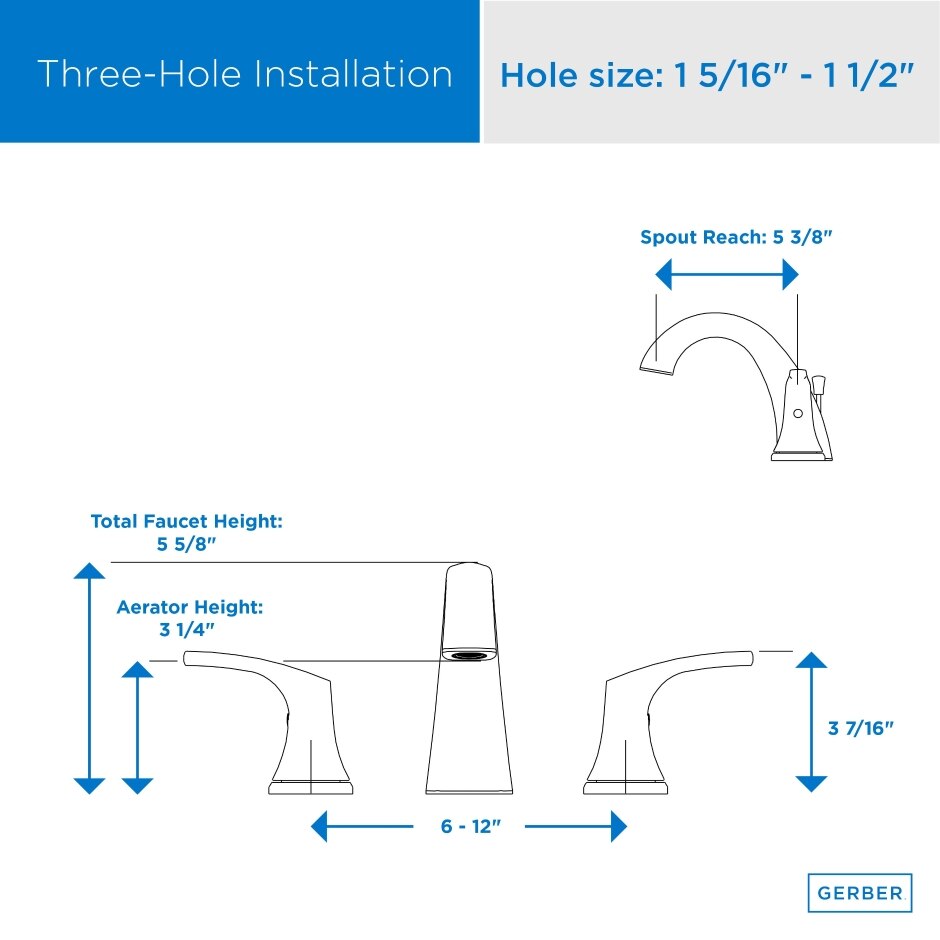 faucet dimension