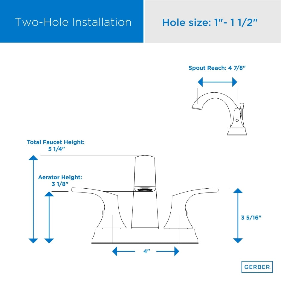 faucet dimension