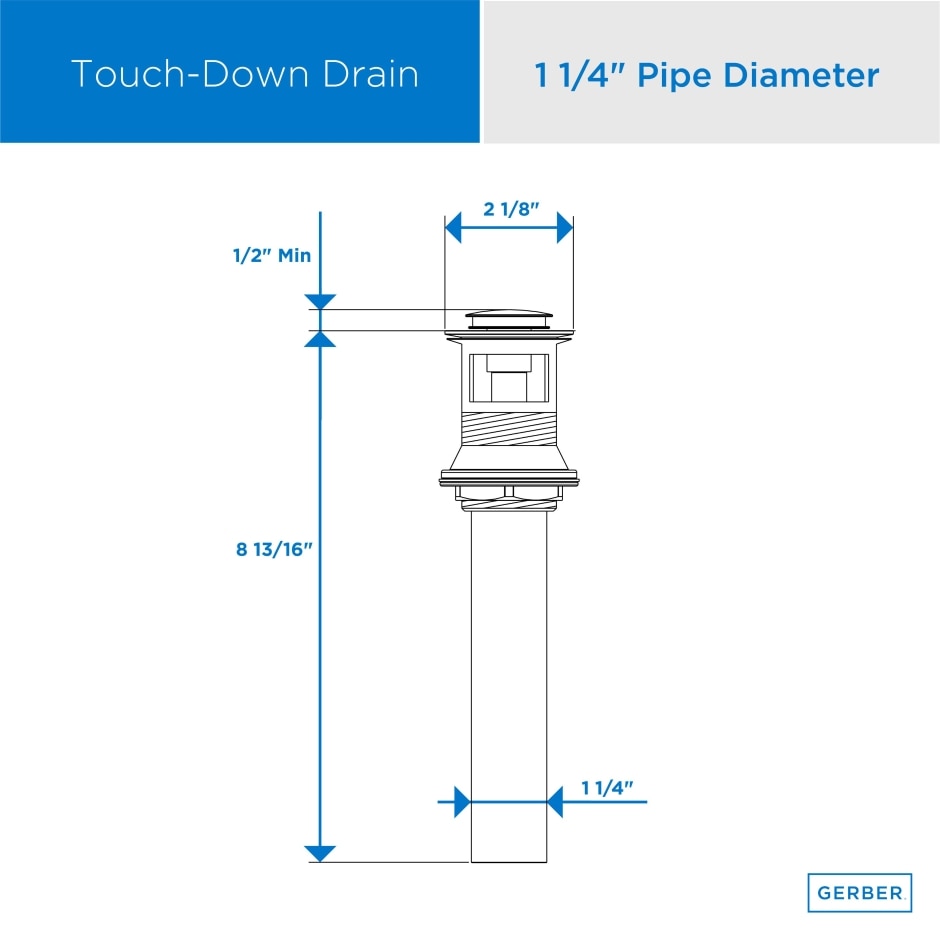 drain assembly dimension