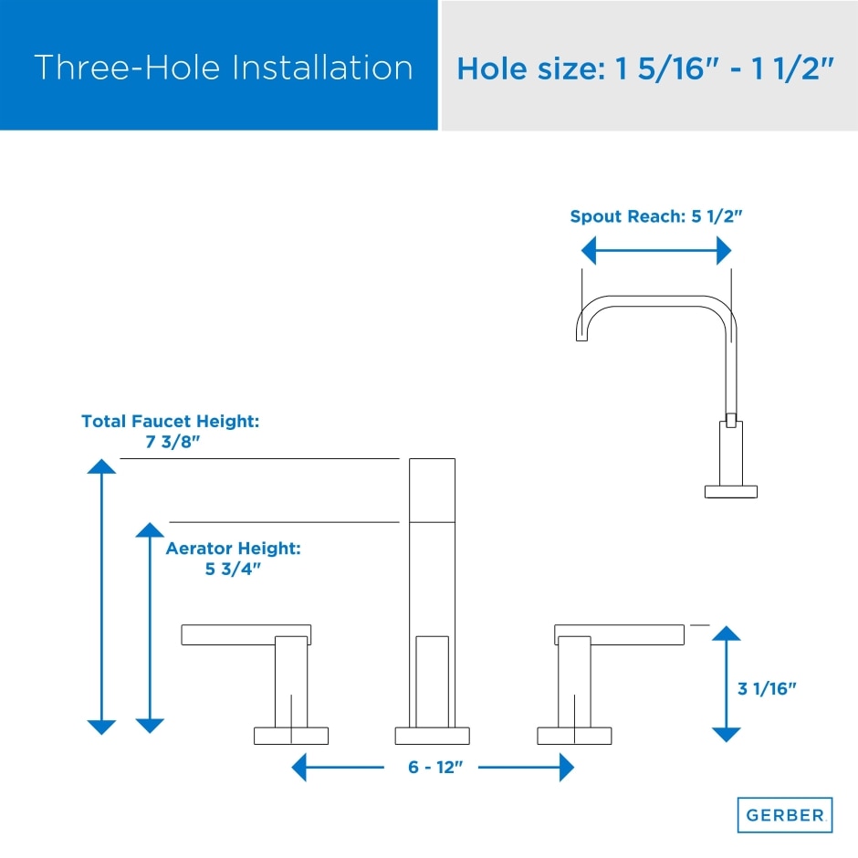 faucet dimension