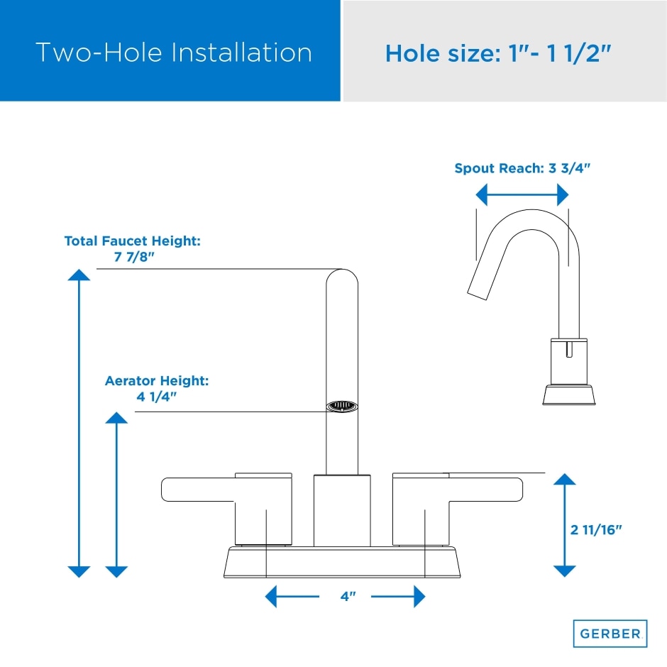 faucet dimension