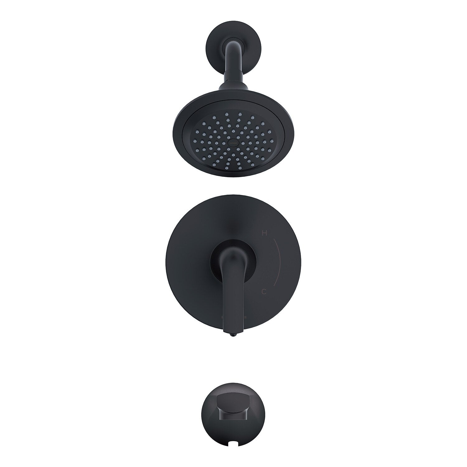 Danze by Gerber Lemora 1H Tub and Shower Trim Kit and Treysta Cartridge with Diverter on Valve 1.75gpm