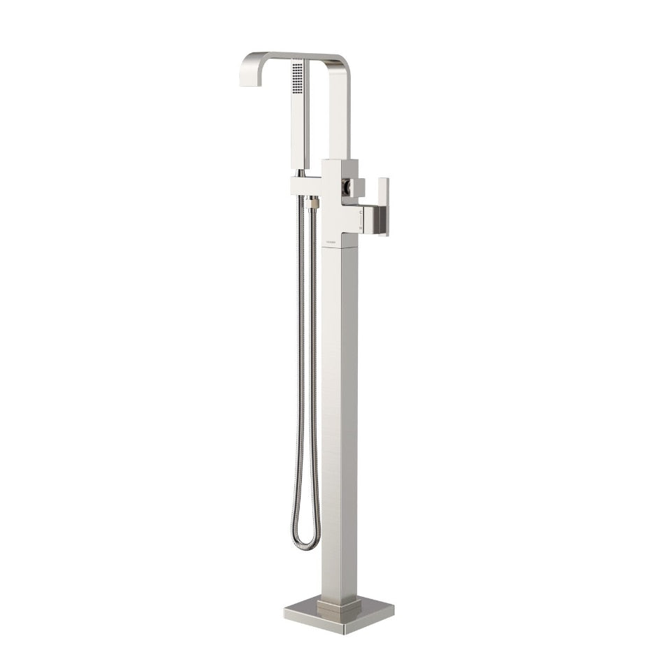 Danze by Gerber Square Floor Mount Tub Filler Trim Kit with Rectangular Handshower 1.75gpm