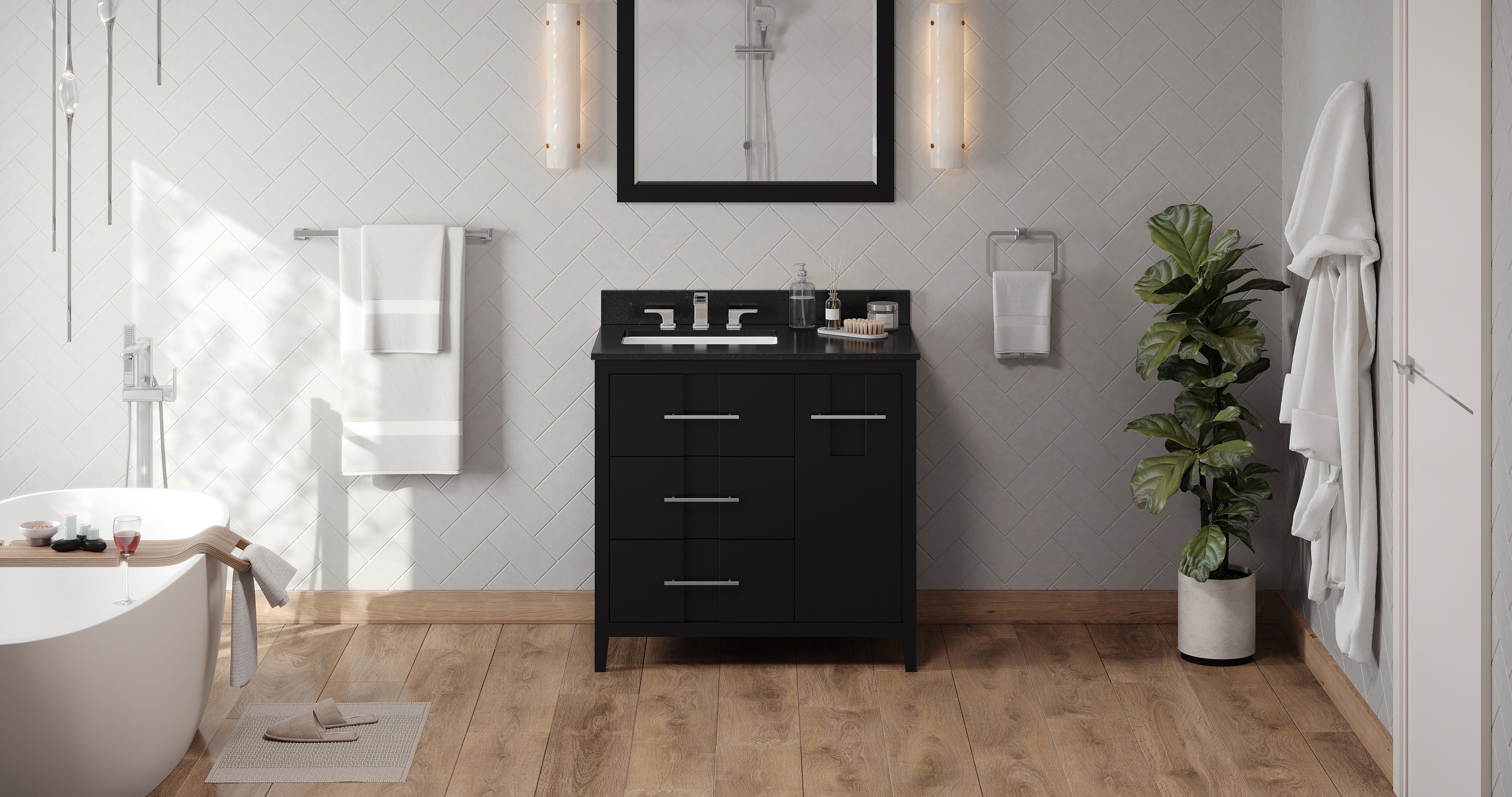 black vanity
