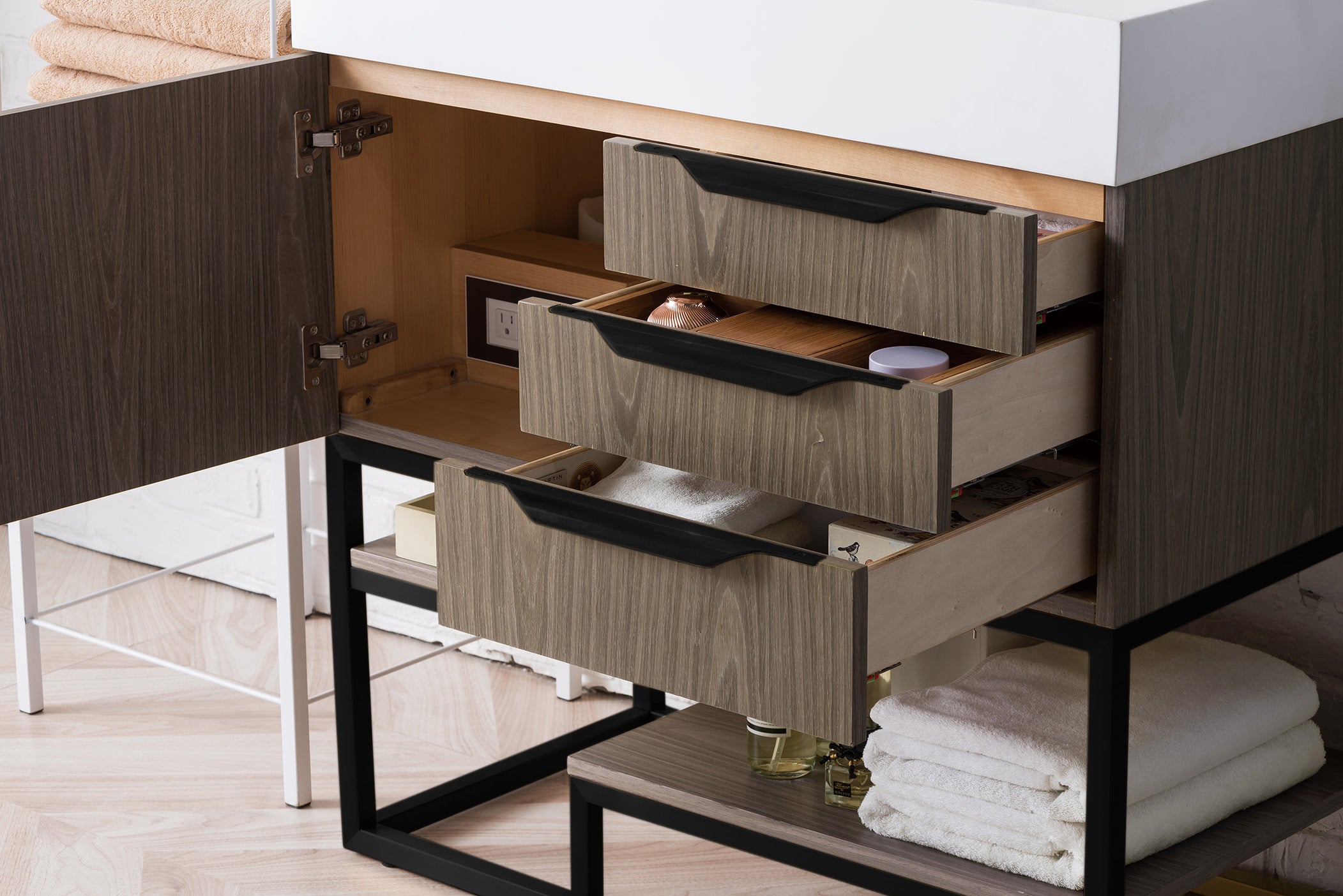 ash gray vanity
